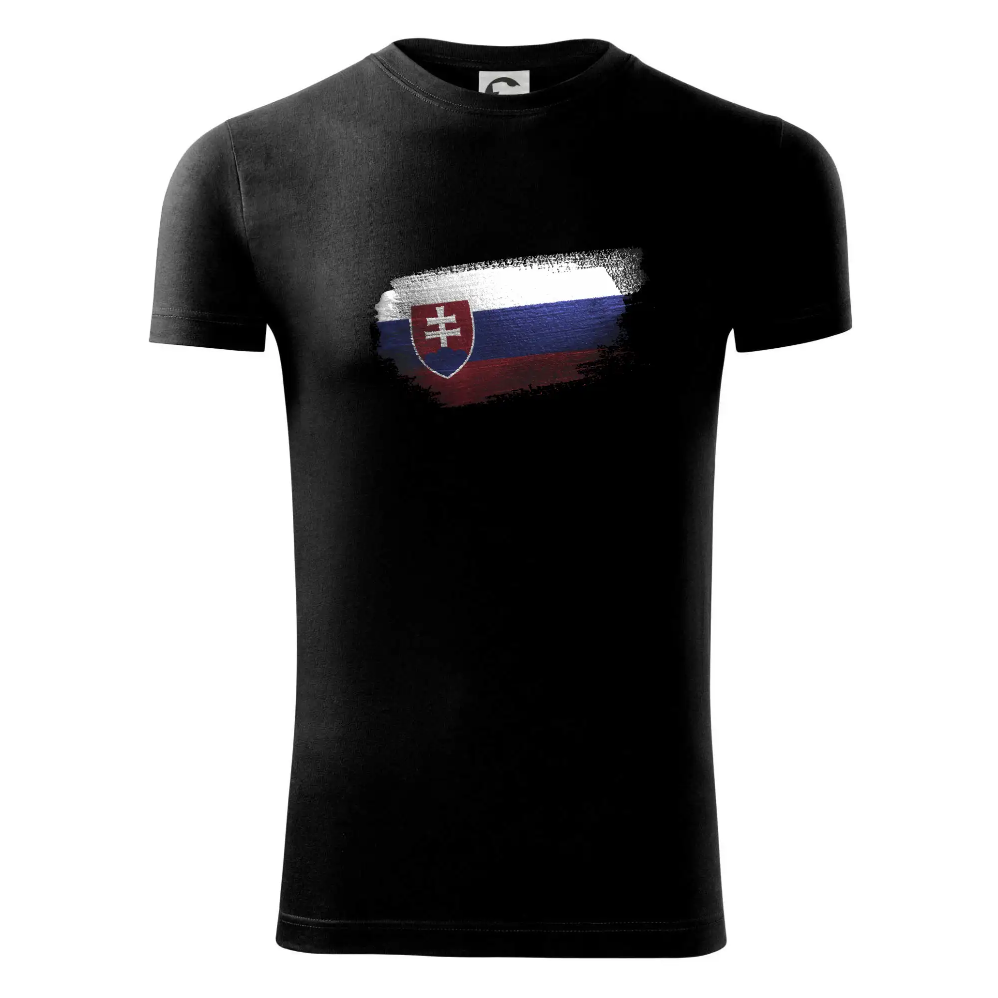 Politické tričká - Slovenská vlajka ohryzené - Viper FIT - Pánske zúžené tričko