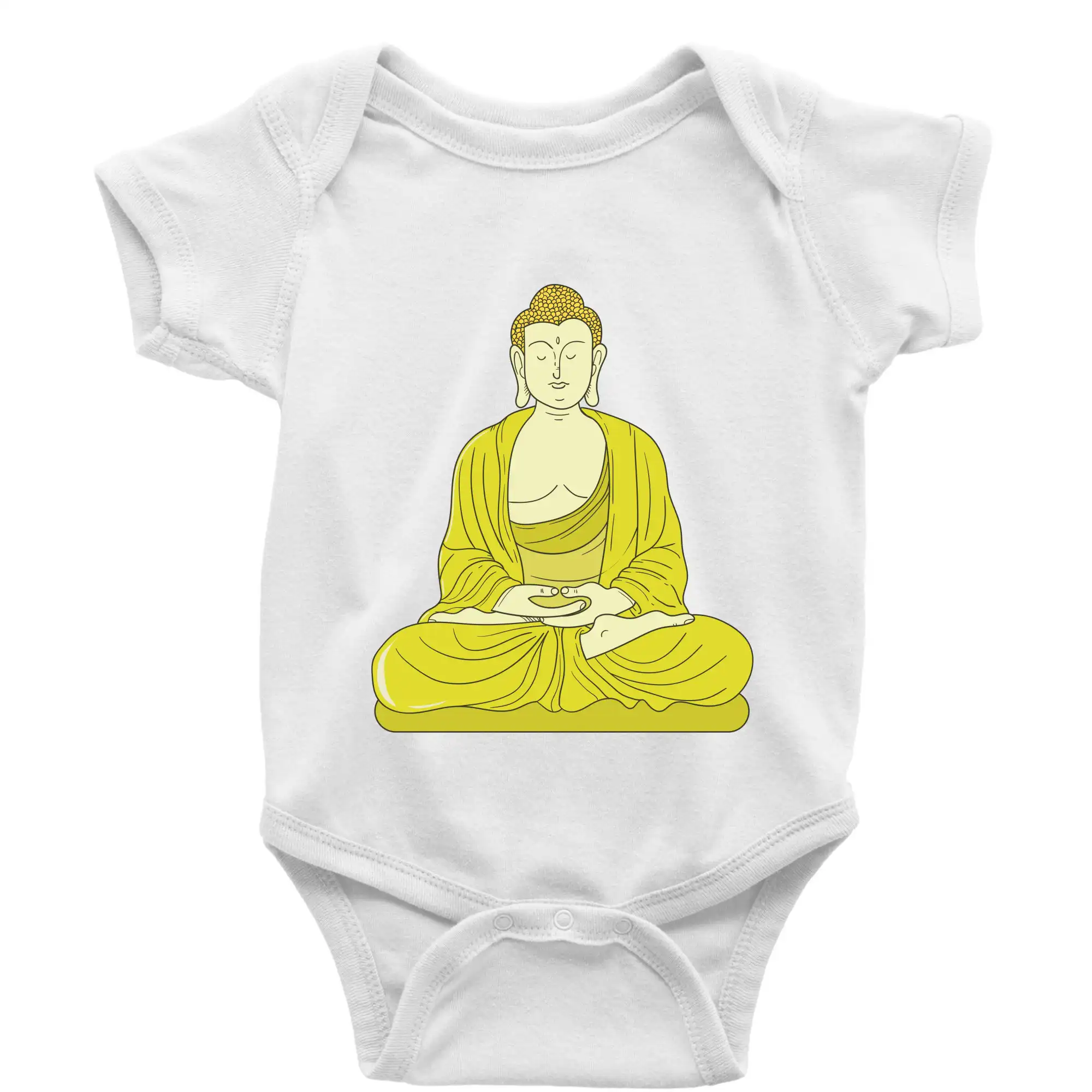 Budha zelenožlutý - Body dojčenské s krátkym rukávom