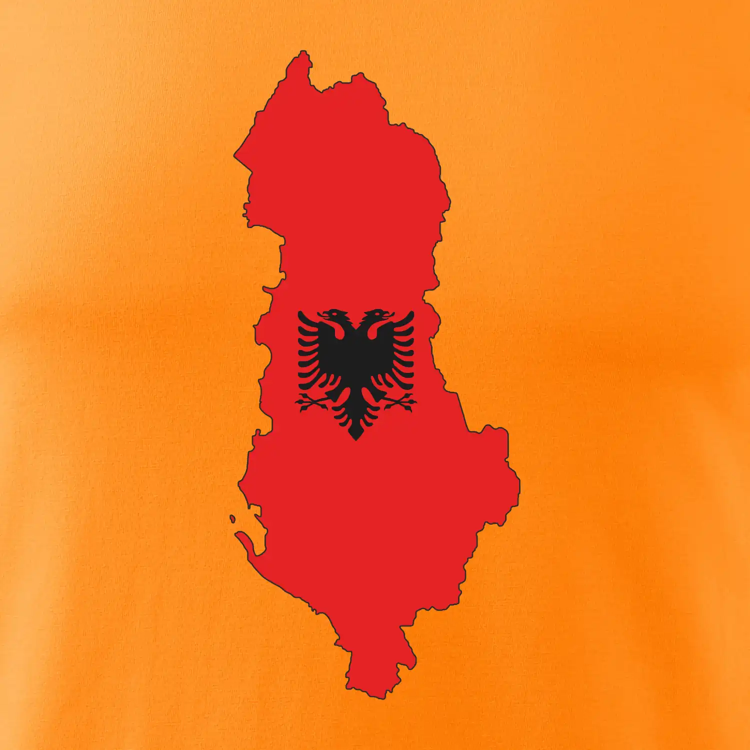 Albánie mapa a znak