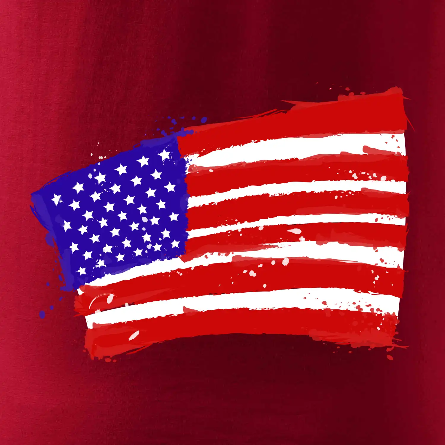 Americká vlajka ohnutá