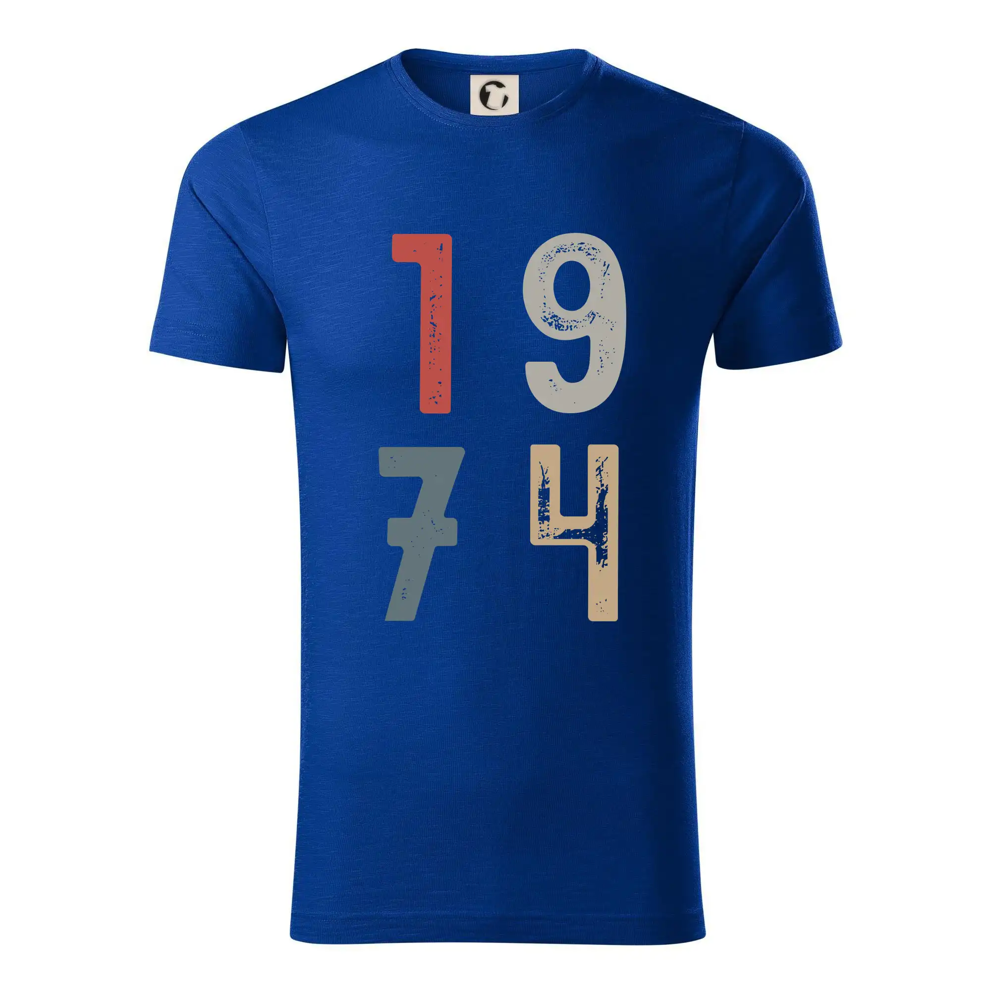 Tričká k narodeninám - Vintage číslica 1974 - Tričko z organickej bavlny