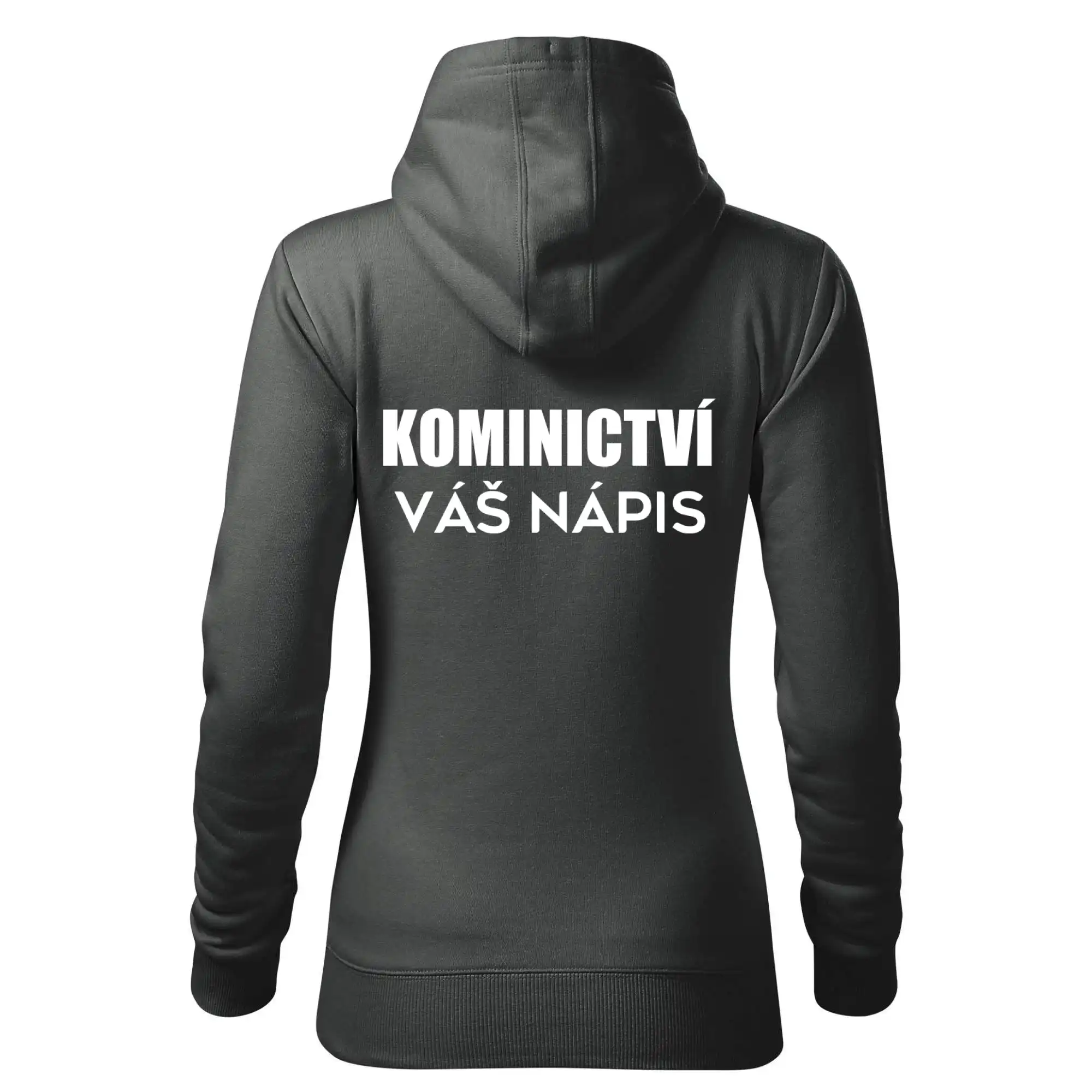 Kominík logo + nápis na zádech
