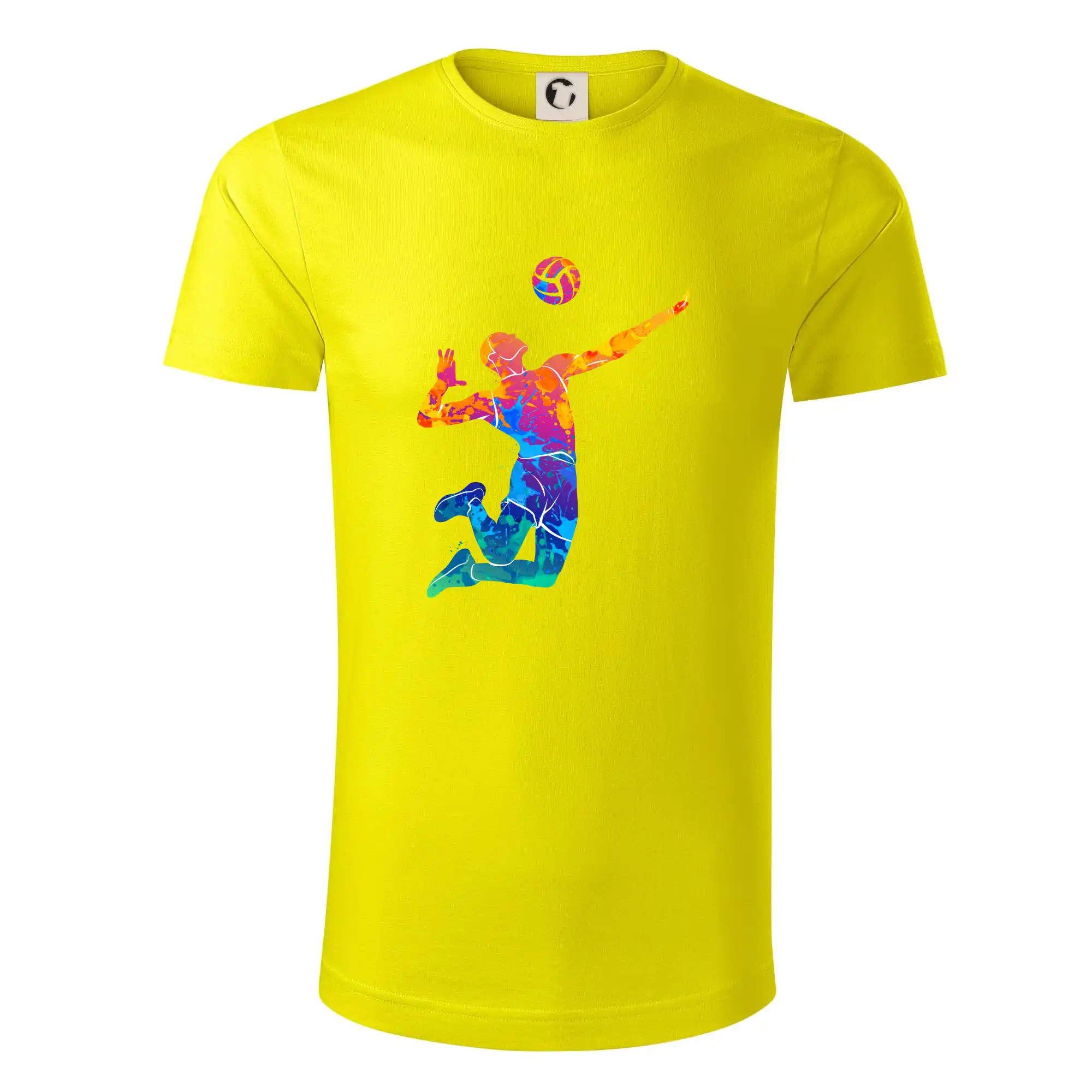 Trička na volejbal - Volejbalista splash s loptou - Tričko z organickej bavlny