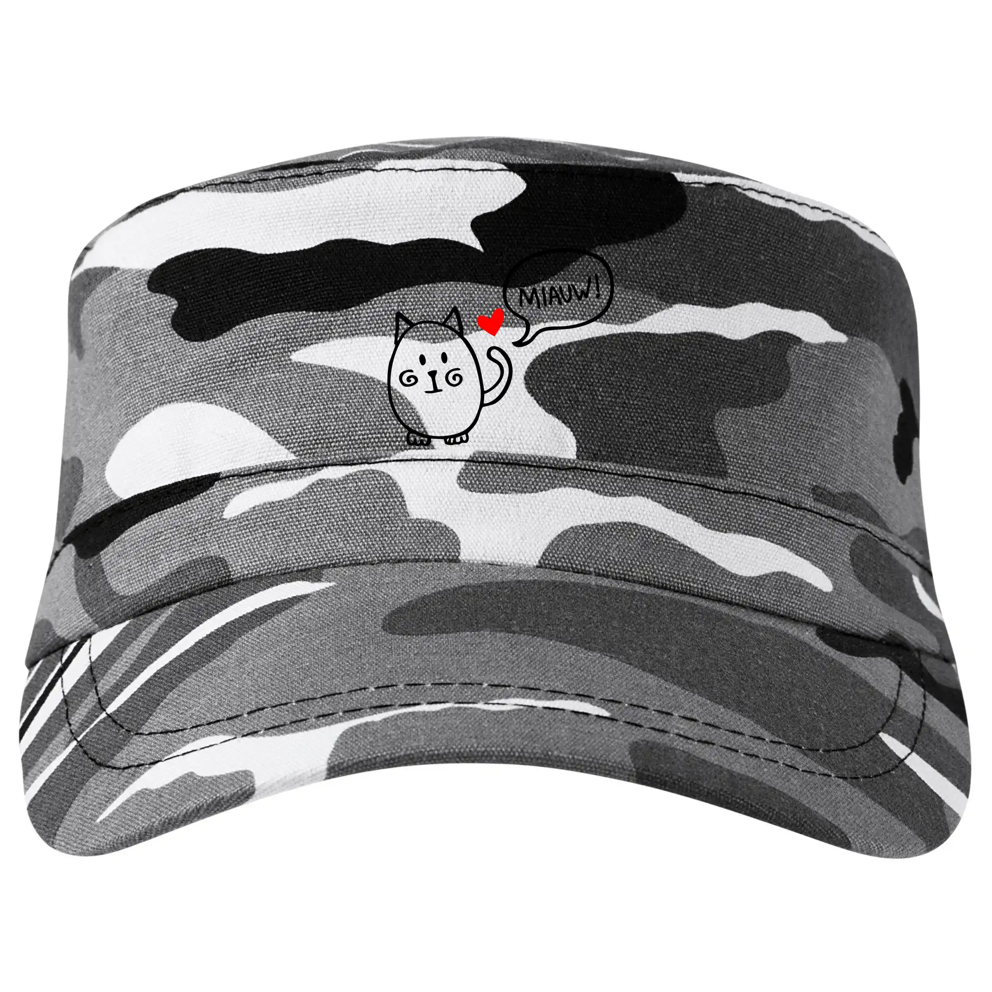 Vtipná tričká s mačkou - Tučná mačka - Šiltovka CAMO