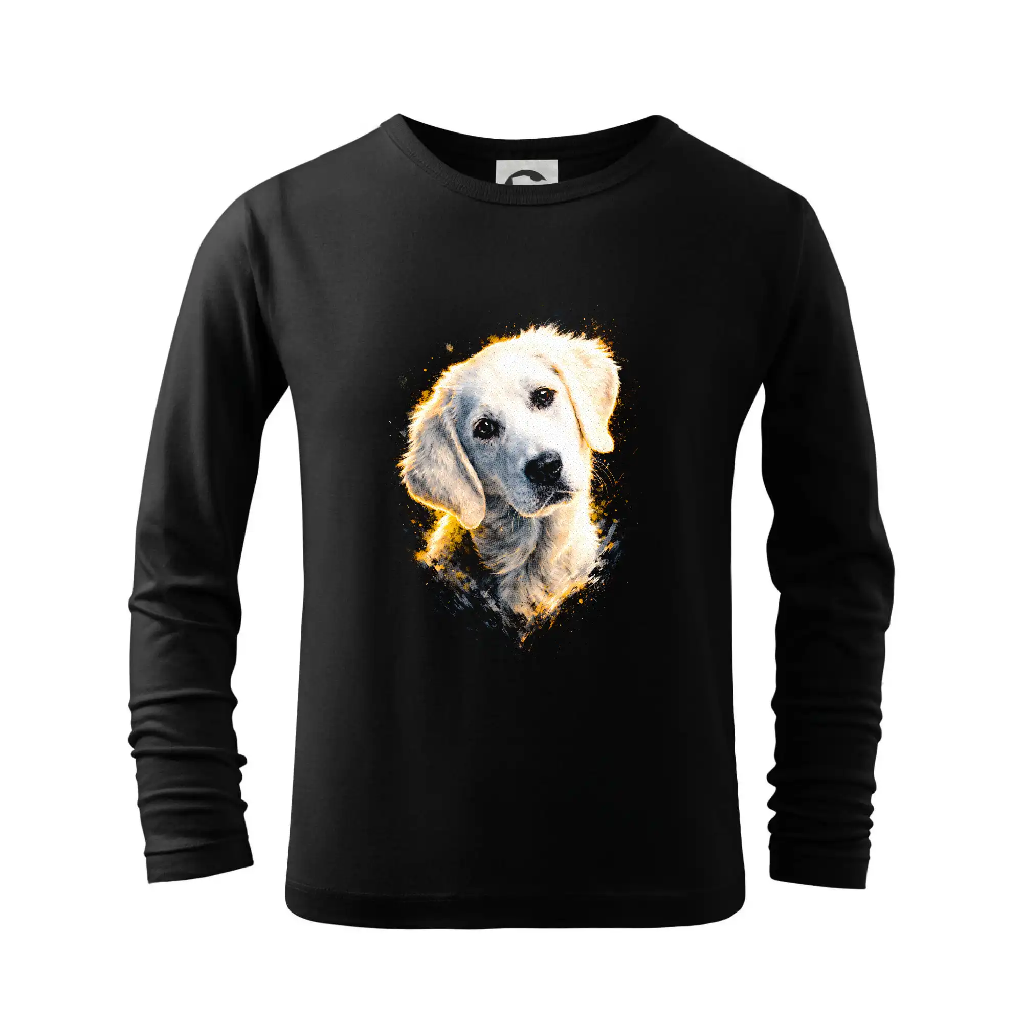 Ostatné psie plemená - Obrázok poltón Biele šteniatko - Tričko detské Long Sleeve
