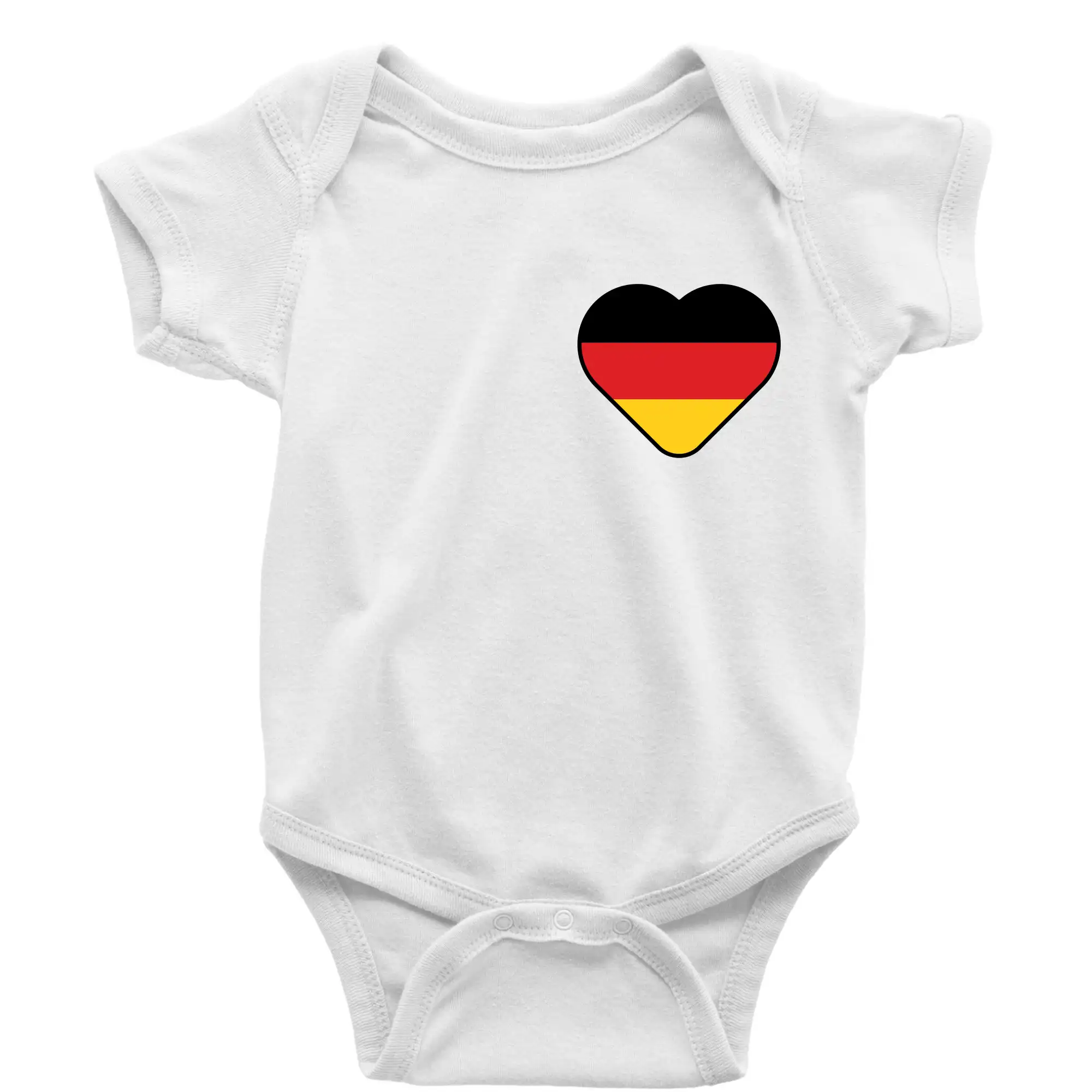 Tričká Nemecko - Germany love prso - Nemecká vlajka - Body dojčenské s krátkym rukávom