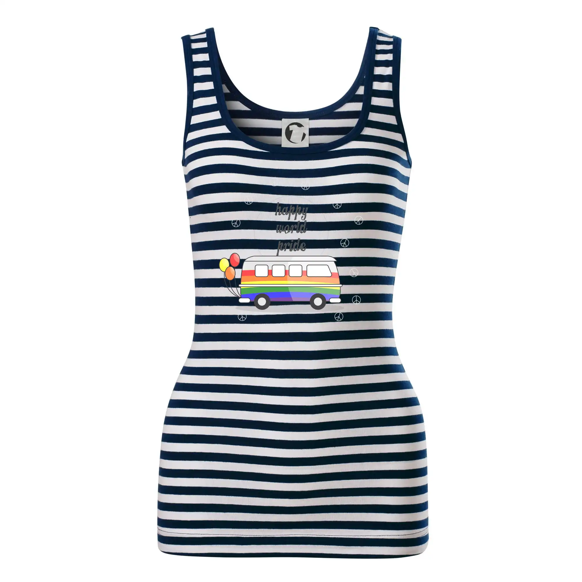 Tričká pre LGBT a Queer komunitu - Happy world pride - Sailor tielko na vodu