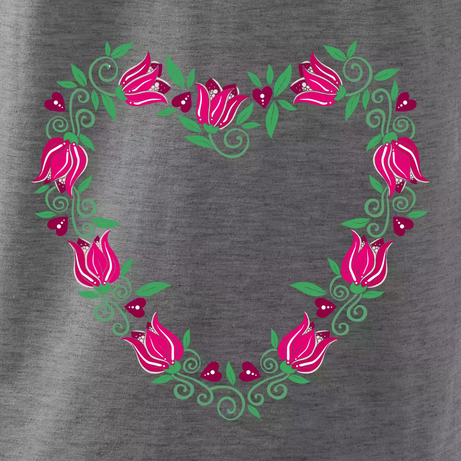 Červené tulipánové srdiečko (Pecka design)