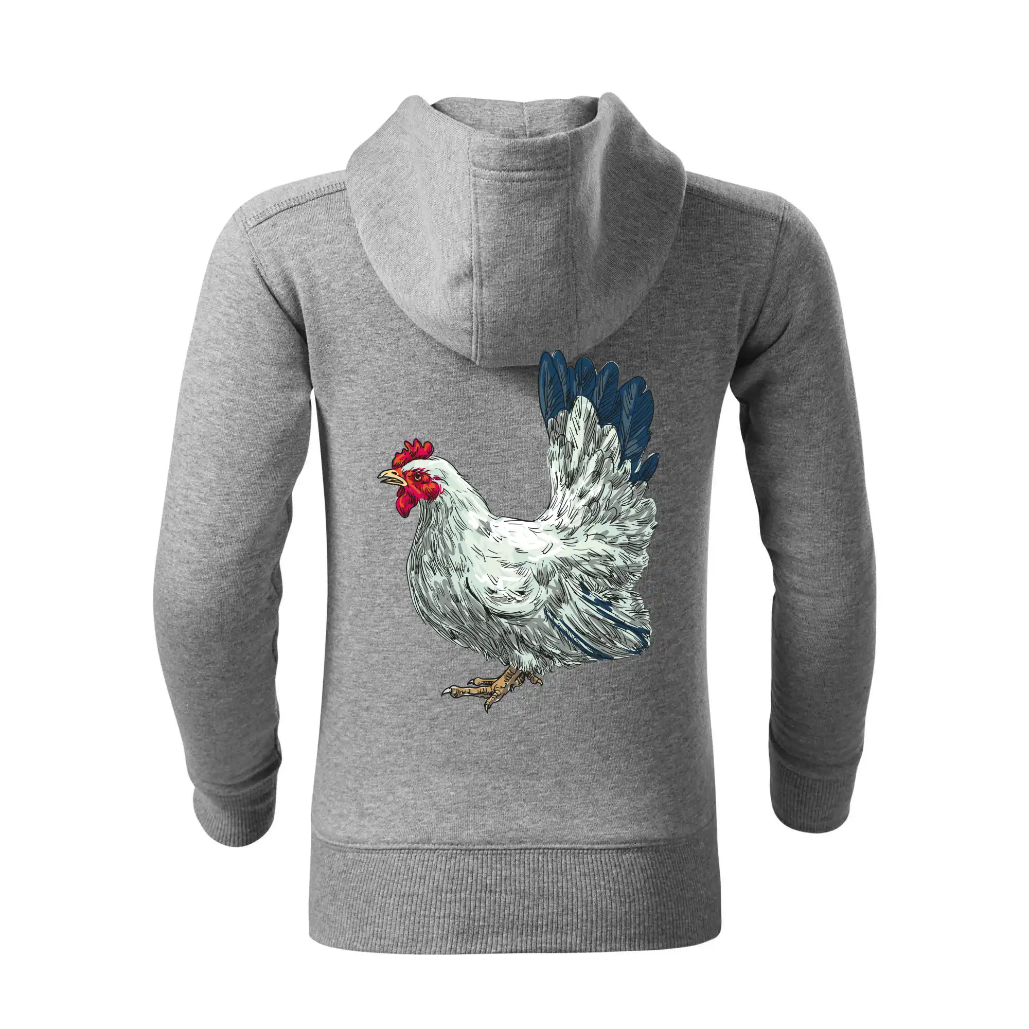 Slepice kreslená bílá