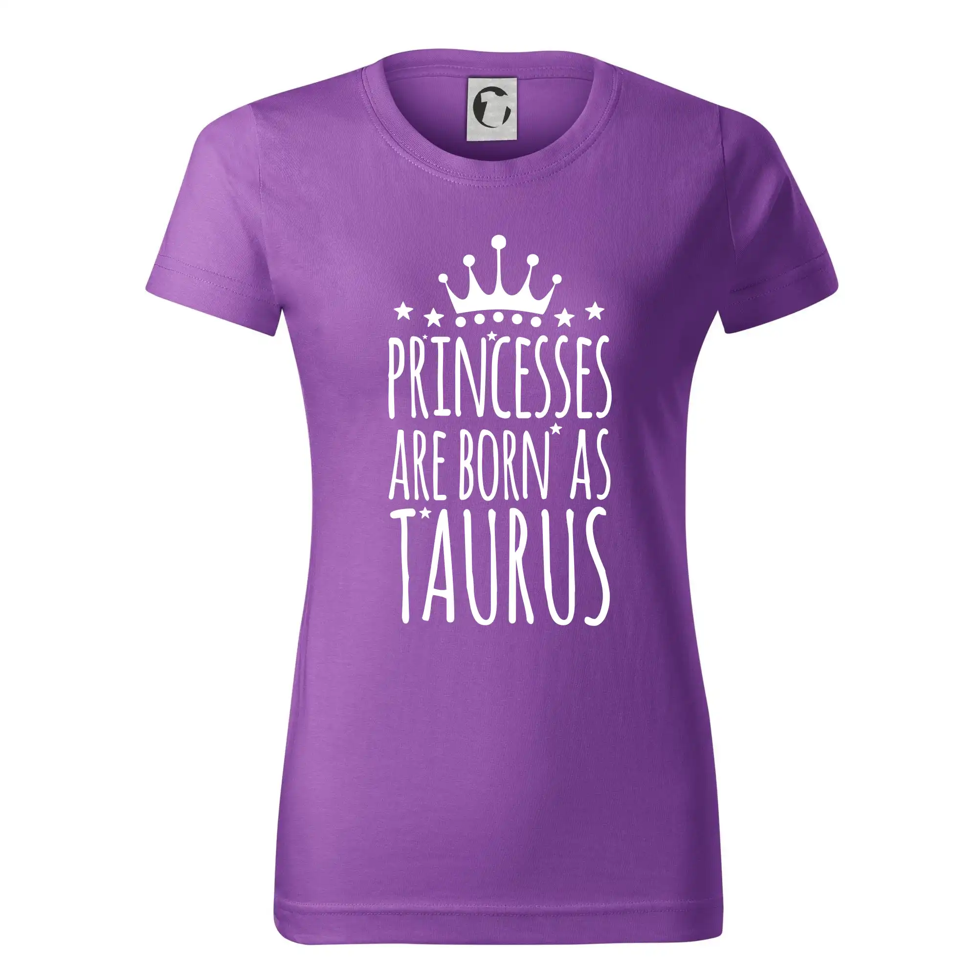 Tričká býk - Princesses are born as Taurus - Býk - Dámske tričko basic - ľahko voľnejšie a dlhšie