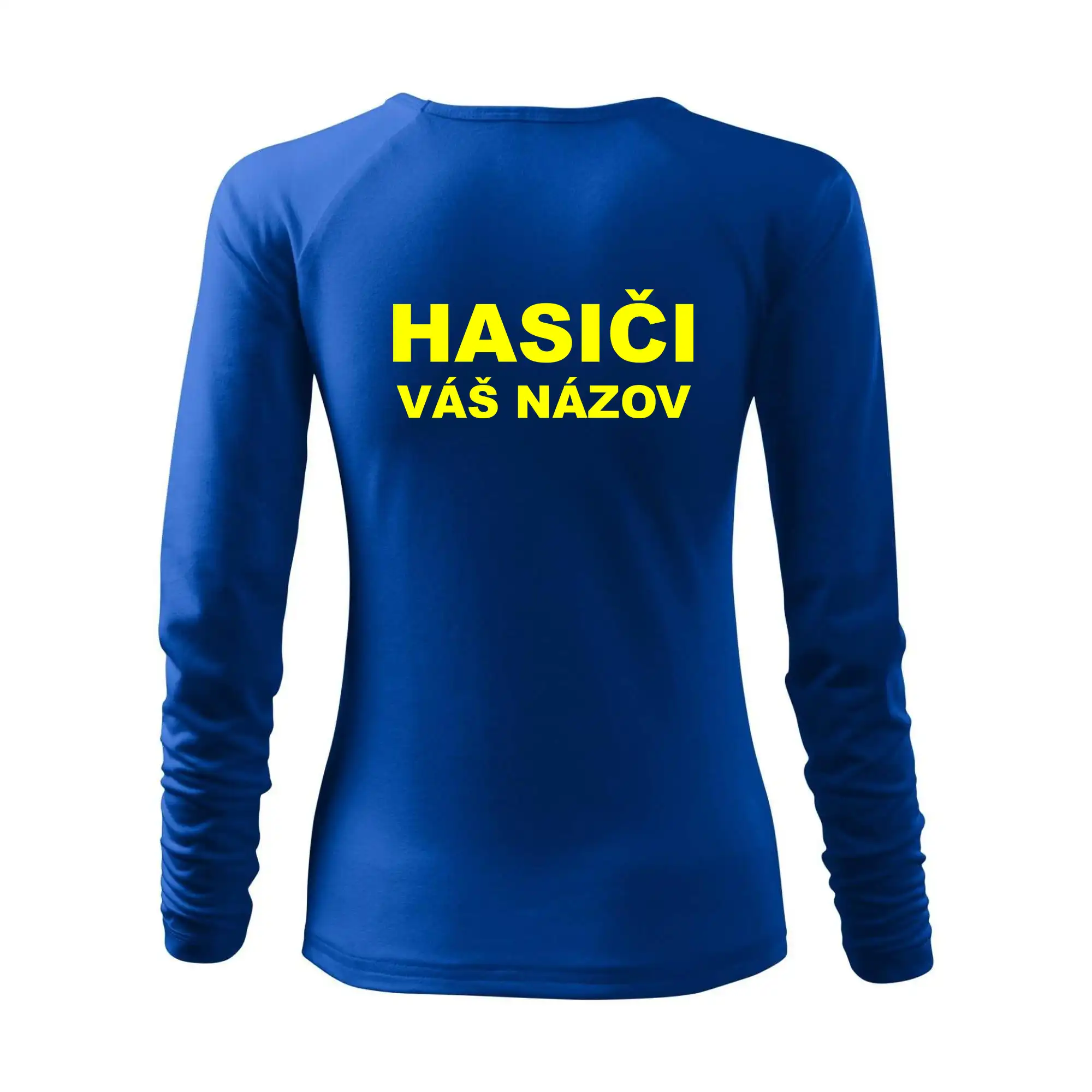 Hasiči - žltý nápis - váš názov zboru