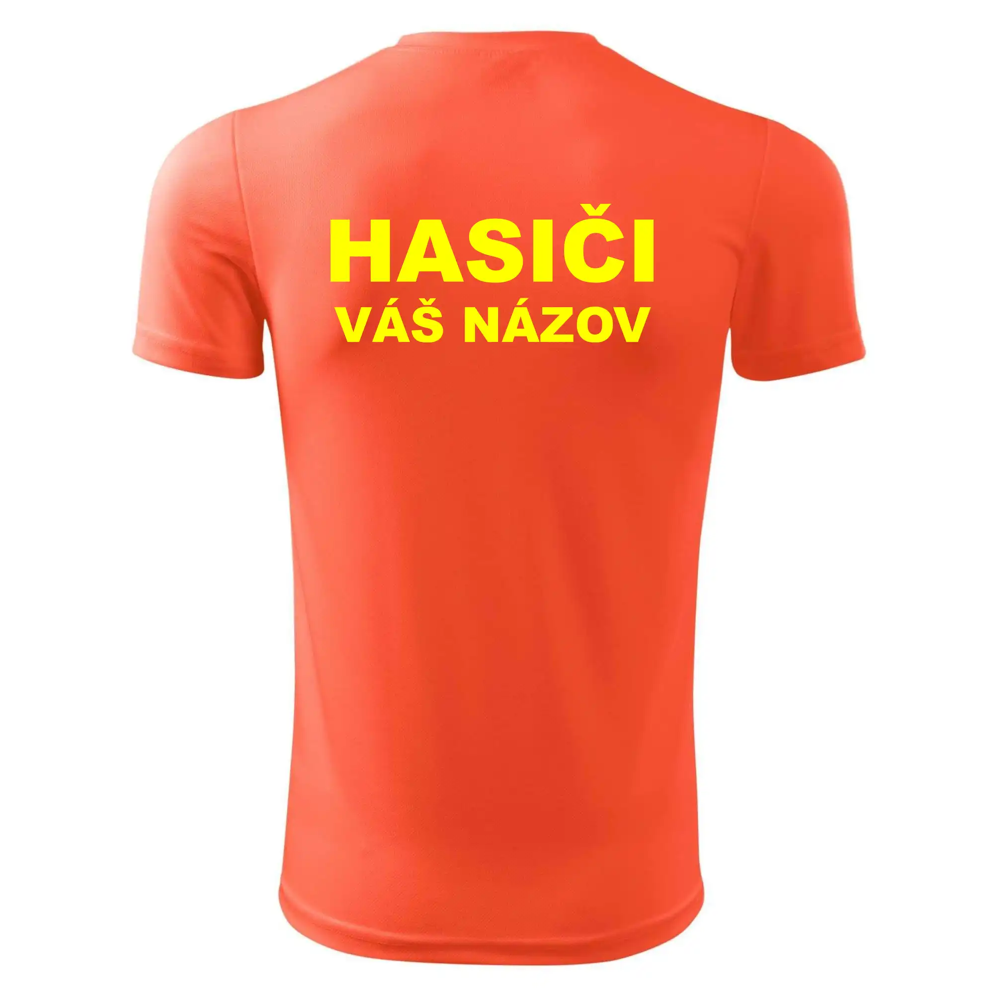 Hasiči - žltý nápis - váš názov zboru