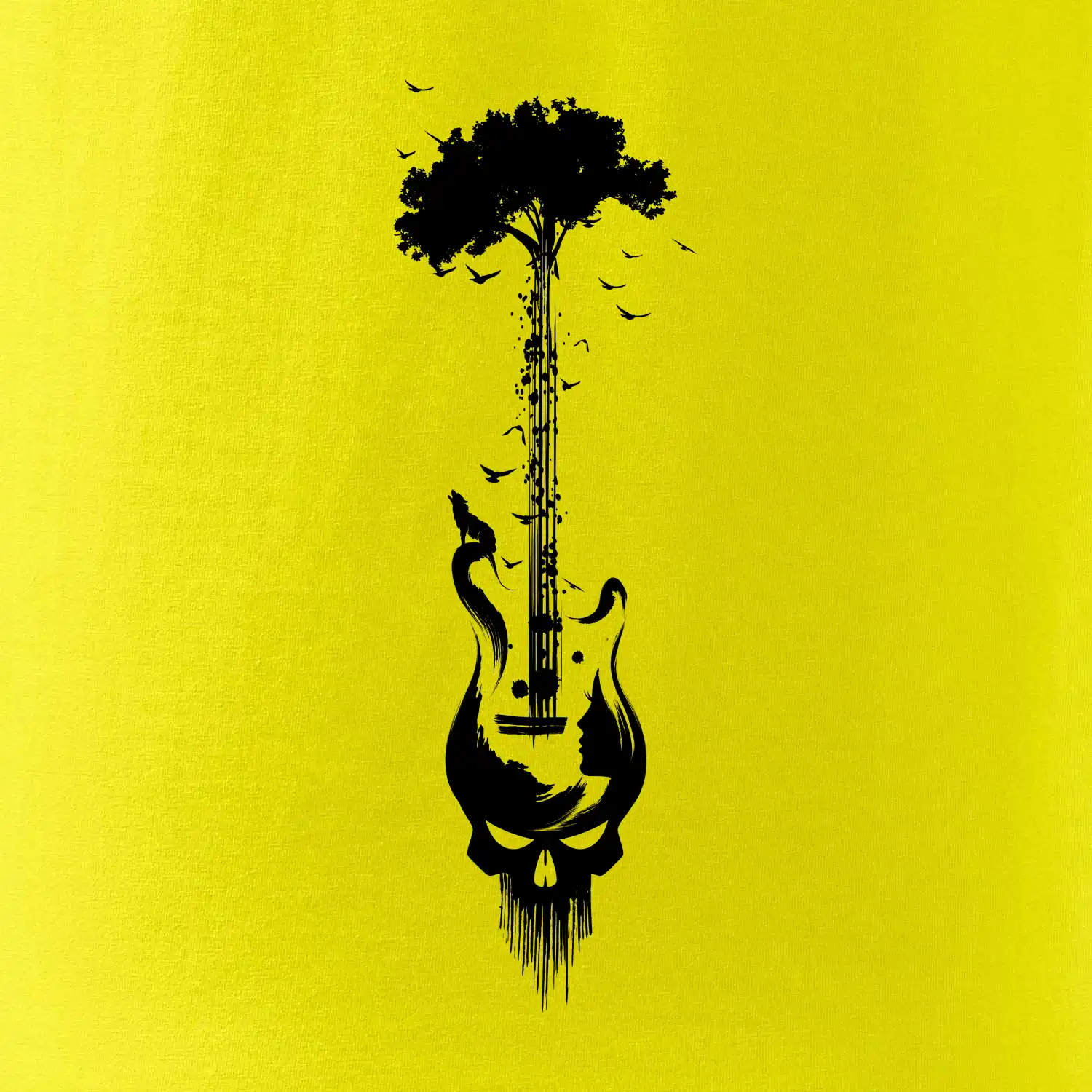 Kytara strom a lebka