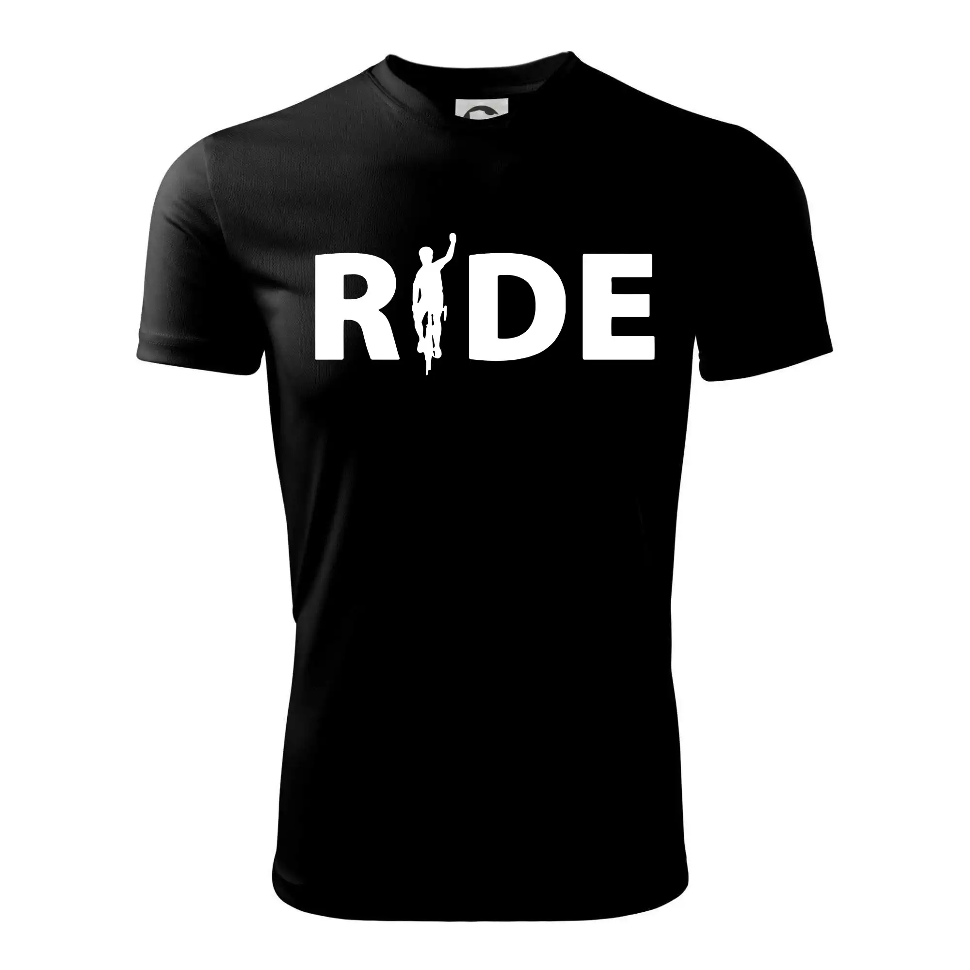 Ride - nápis s cyklistou