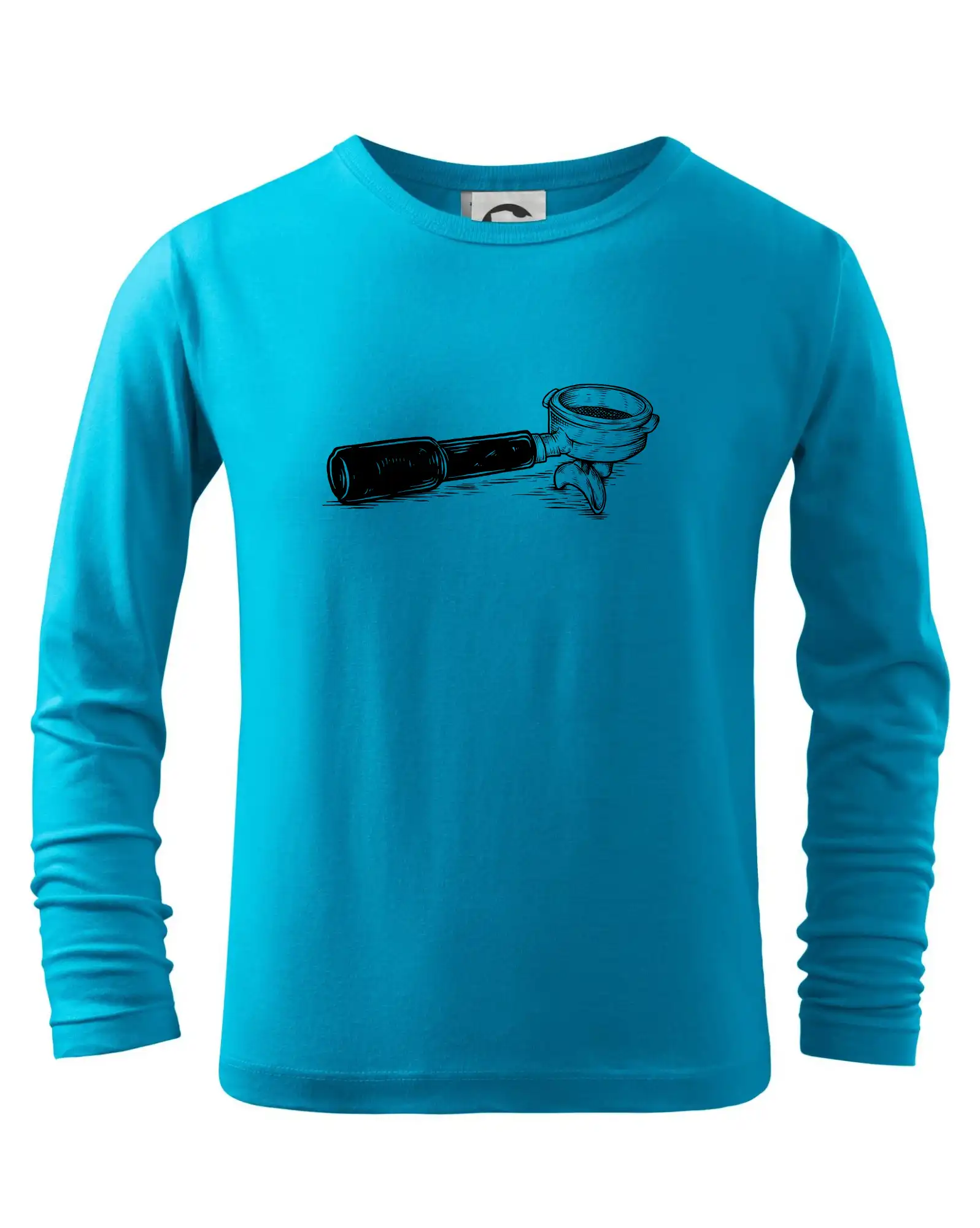 Motívy pre baristu a milovníkov kávy - Páka kávovar - Tričko detské Long Sleeve
