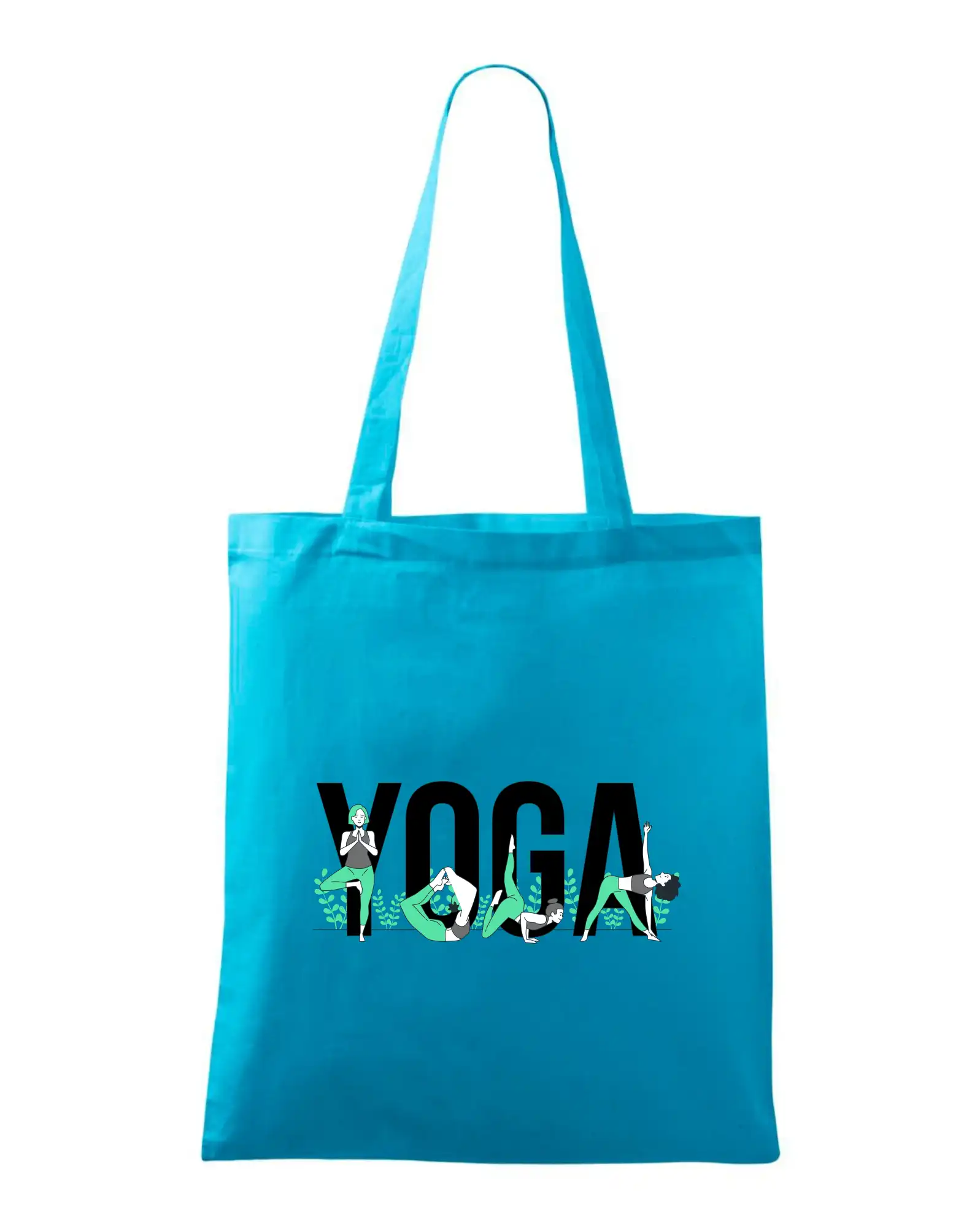 Tričká na jógu - Yoga nápis farebný - Taška bavlnená