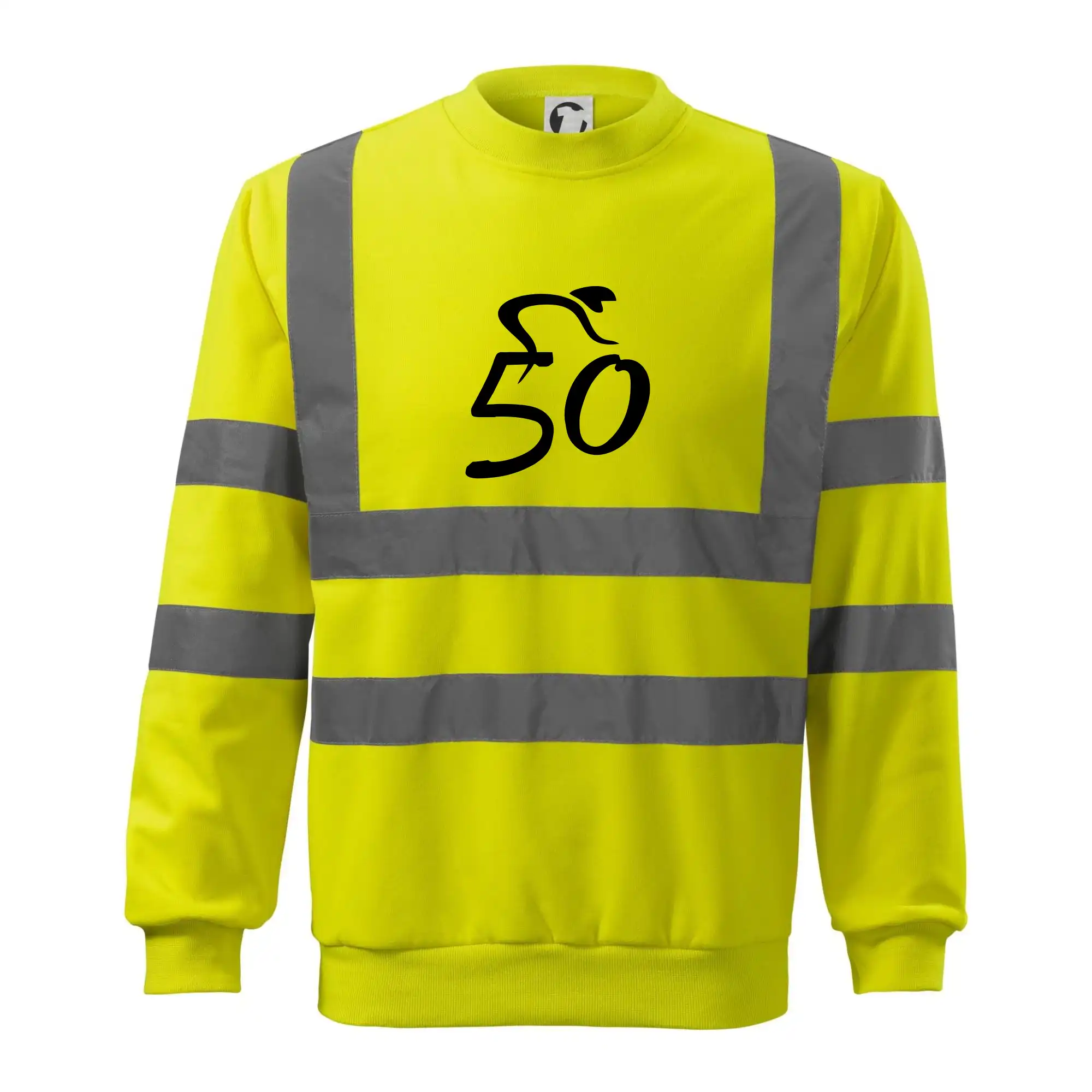 Trička k 50. narodeninám - Cyklista oslavuje päťdesiatku (50) - Reflexná mikina