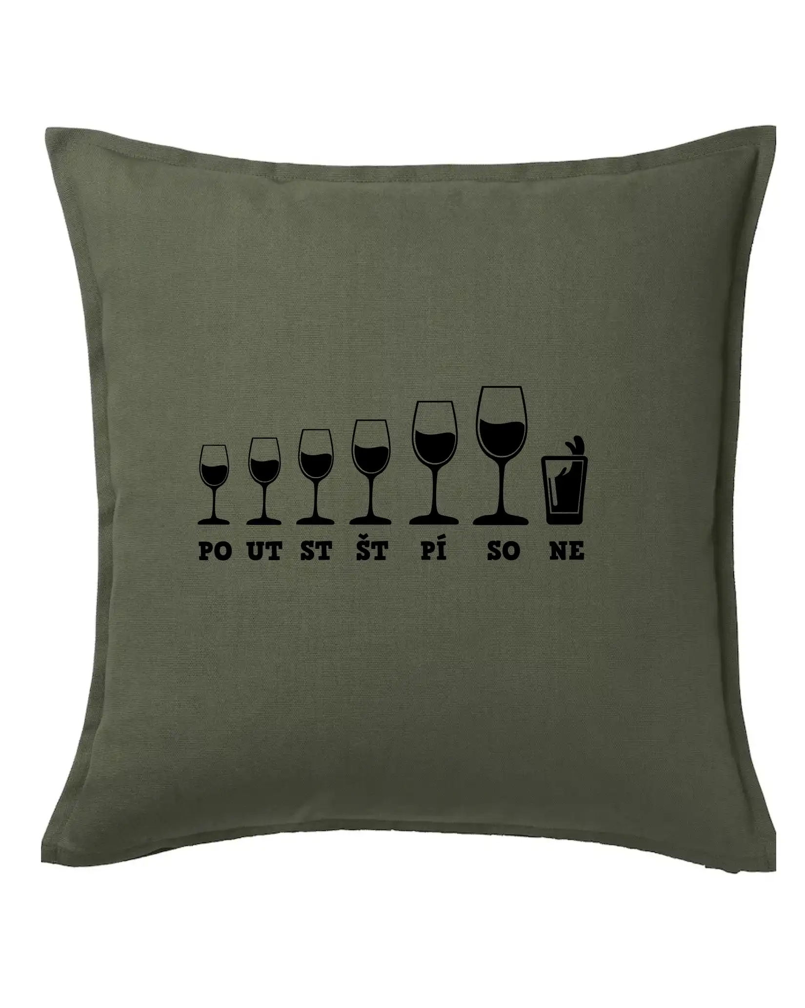 Vtipná tričká s tematikou vína - Evolúcia vína - Vankúš 50x50