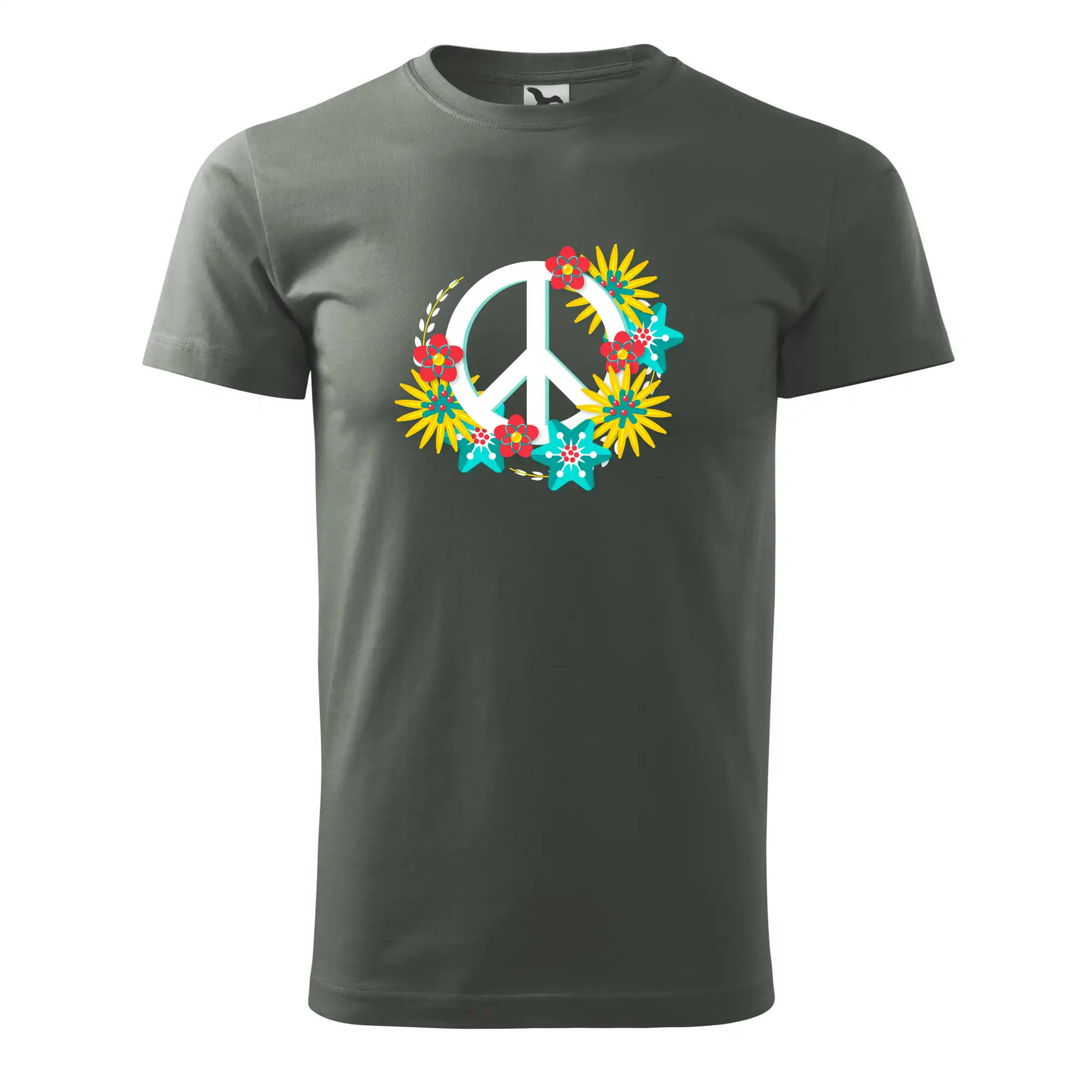 Tričká pre pohodový ľudí - Peace symbol abstraktný - Pánske tričko nižšej gramáže