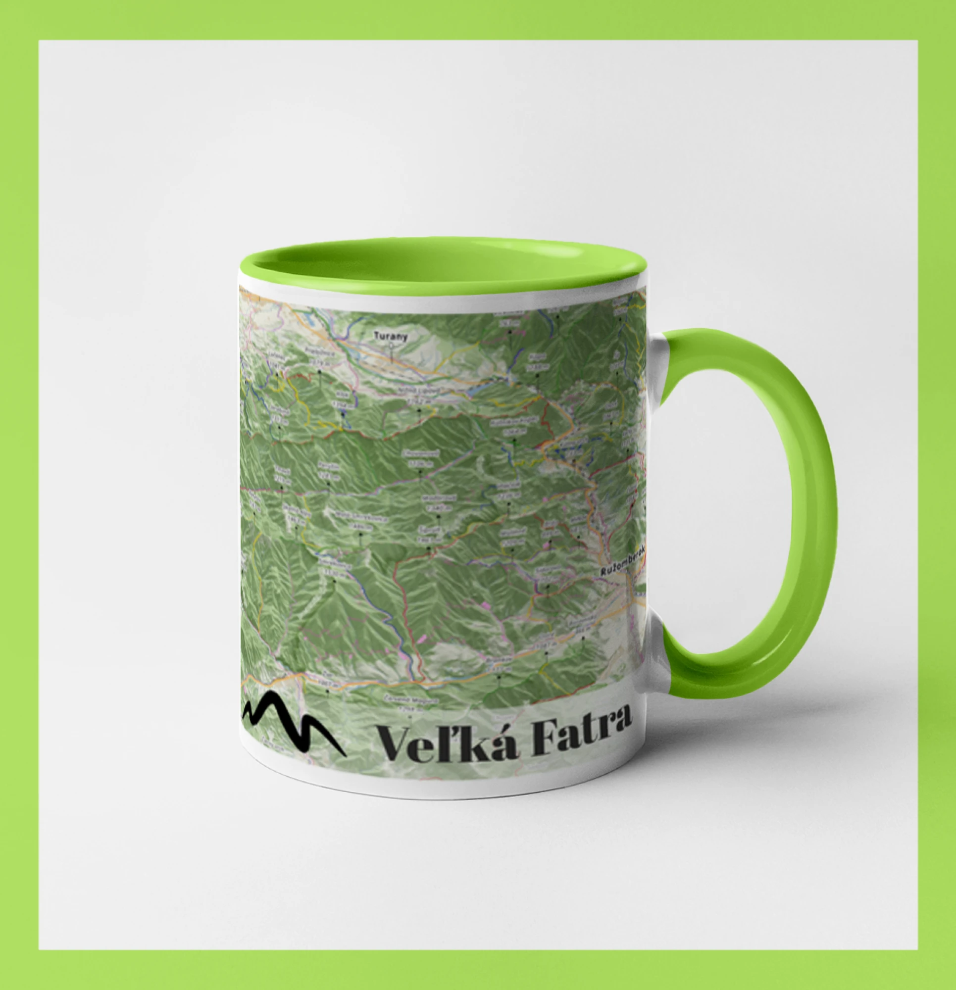 Trička pre cestovateľov - Hrnček mapa Veľká Fatra - Hrnček 