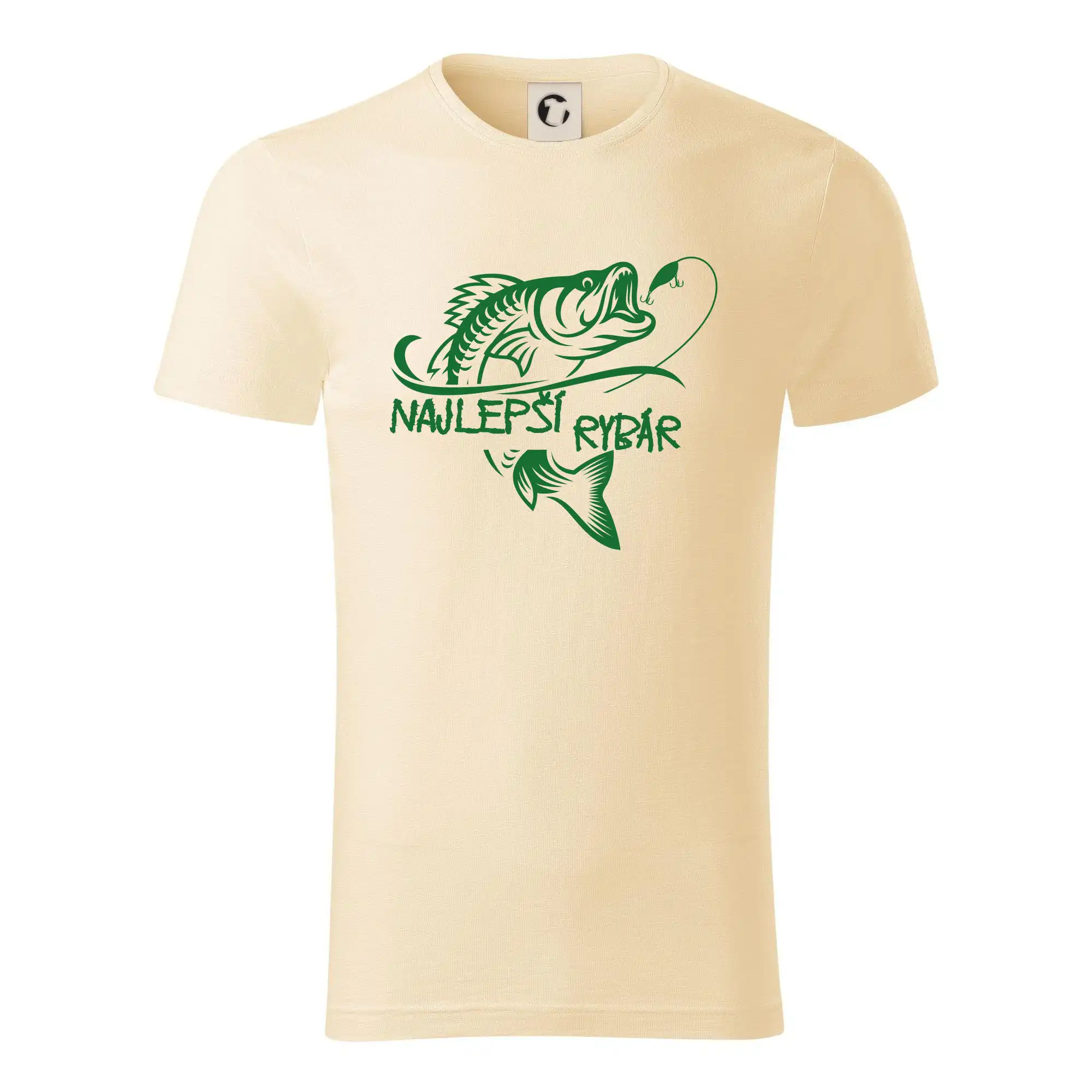 Tričká pre rybárov s potlačou - Najlepší rybár ryba na háčiku - Tričko z organickej bavlny