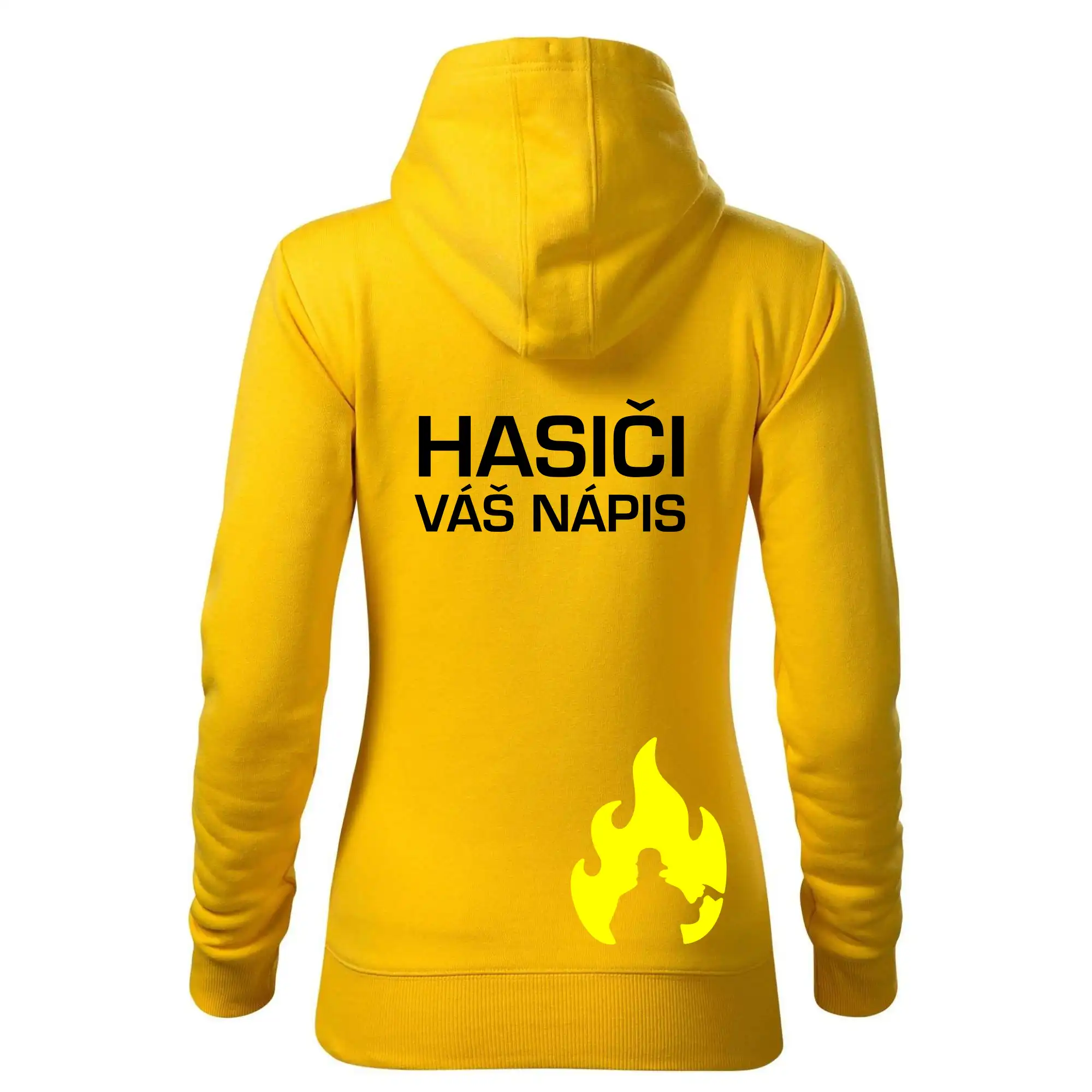Hasič stojaci - nápis hasiči - Veľký nápis na chrbte