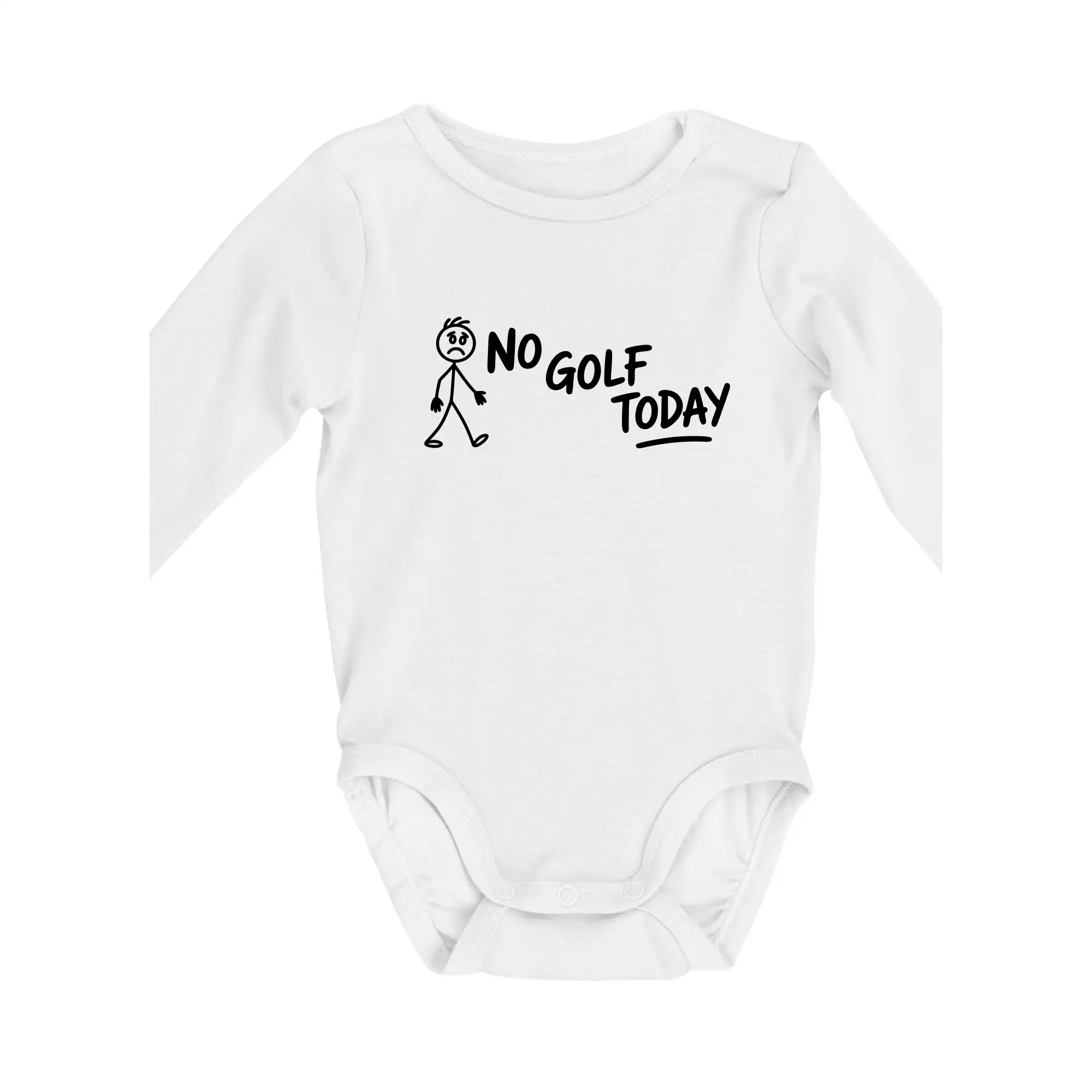 Tričká na golf - No Golf Today - Body dojčenské s dlhým rukávom