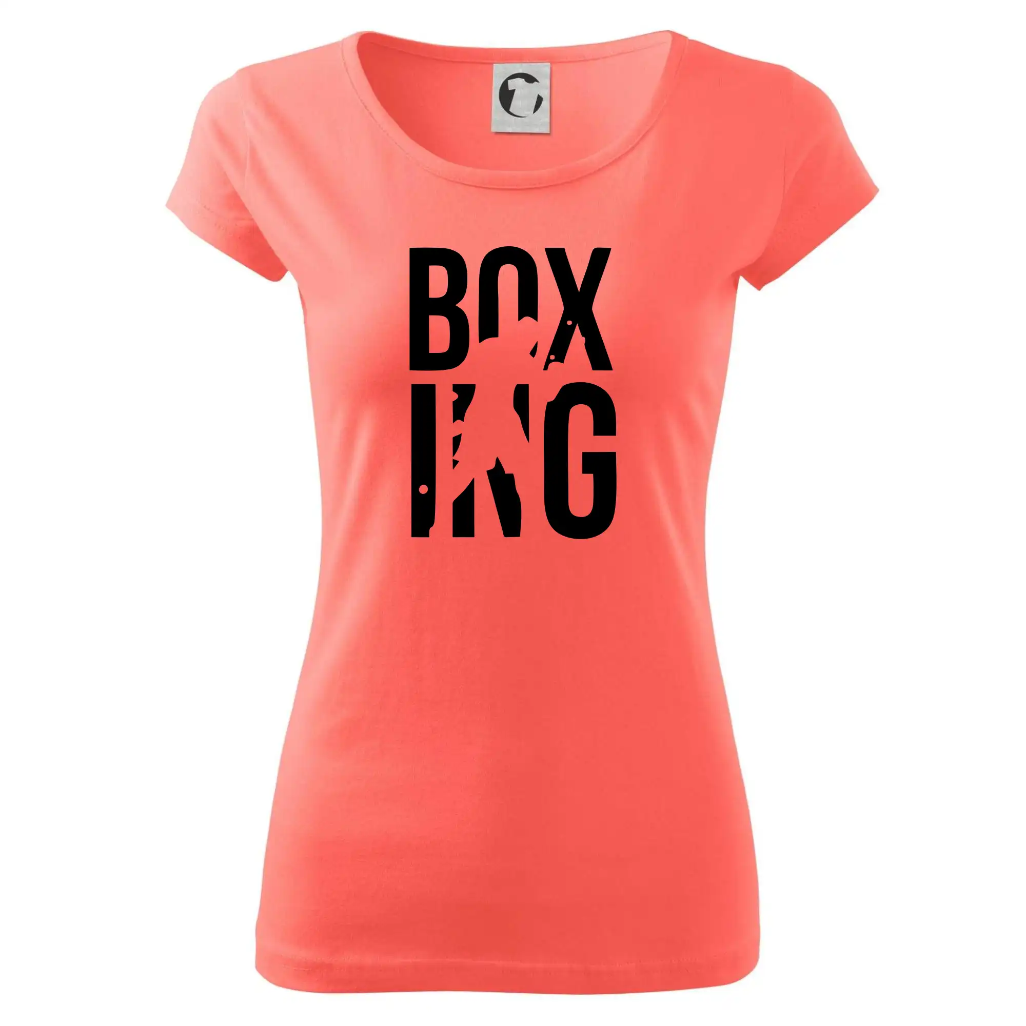 Tričká na box - Nápis Boxing - Dámske tričko Pure