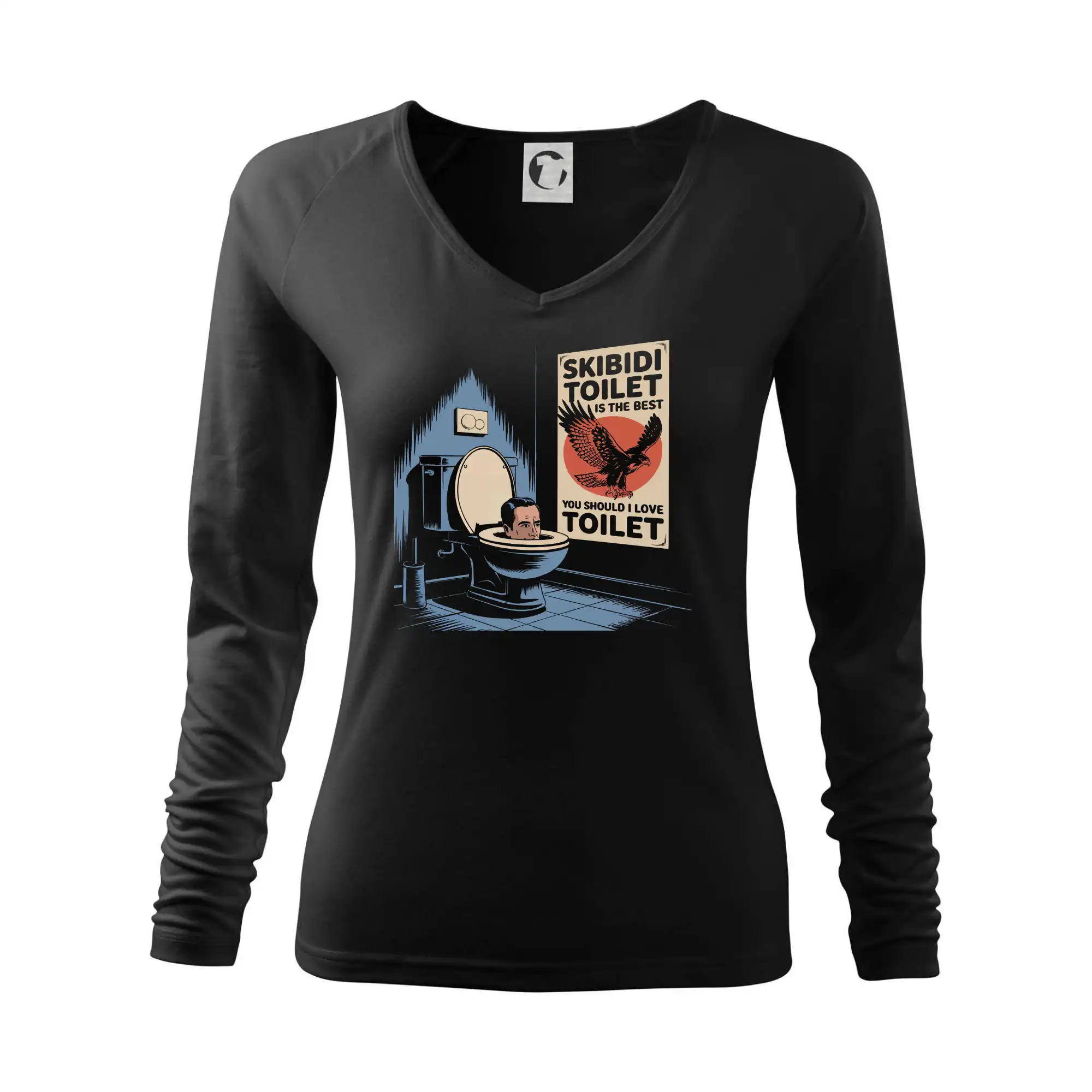 Tričká s motívmi ktoré frčia na internete - Skibidi toilet is the best you should love skibidi toilet - Tričko dámske Elegance