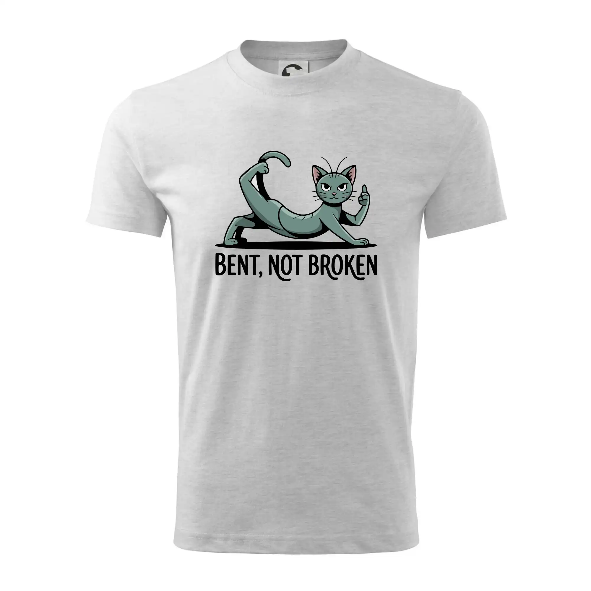 Tričká na jógu - Bent, not broken zelená kočka - Tričko detské bavlnené