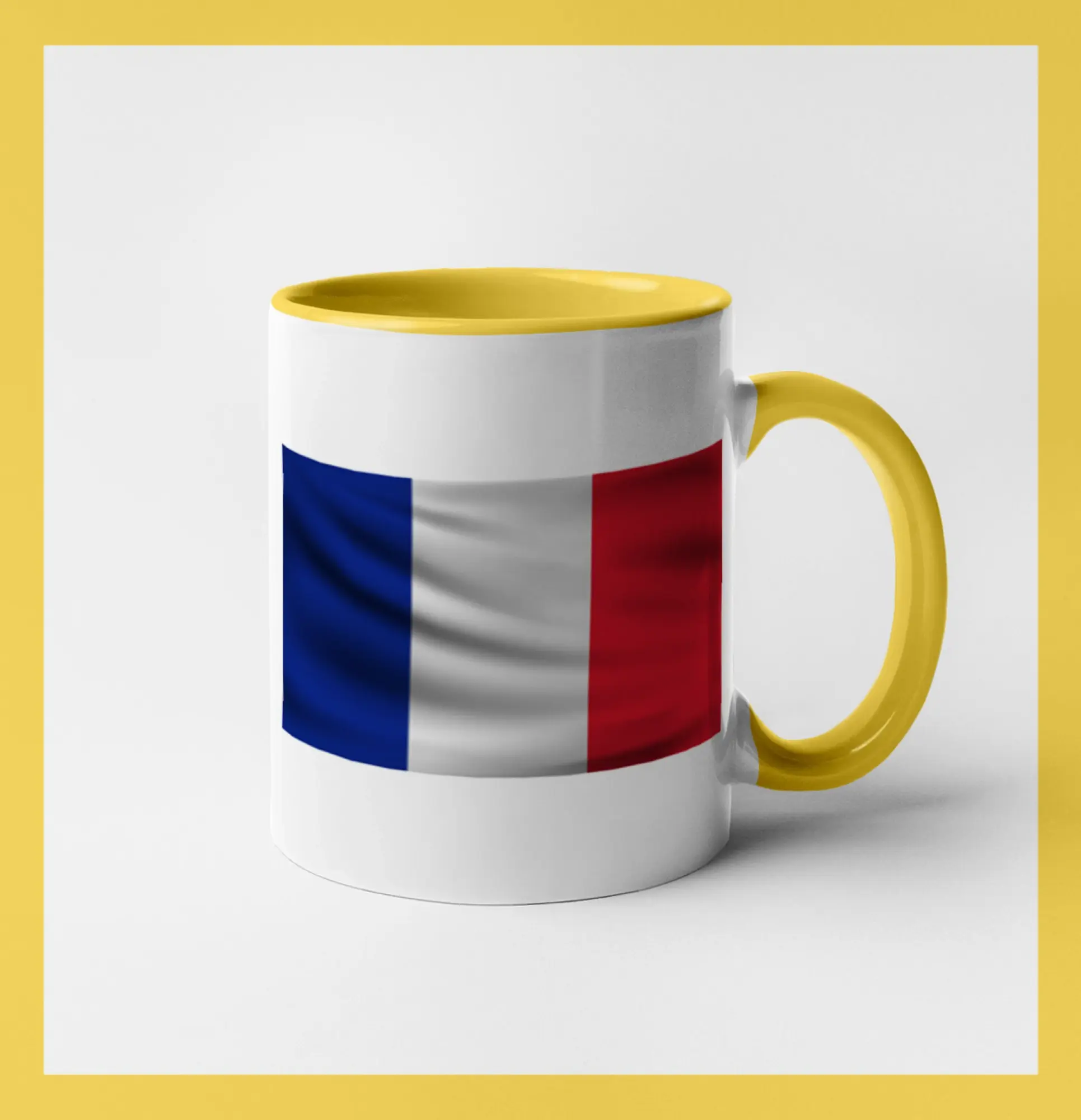 Tričká Francúzsko - Francúzska vlajka obdĺžnik - Hrnček 