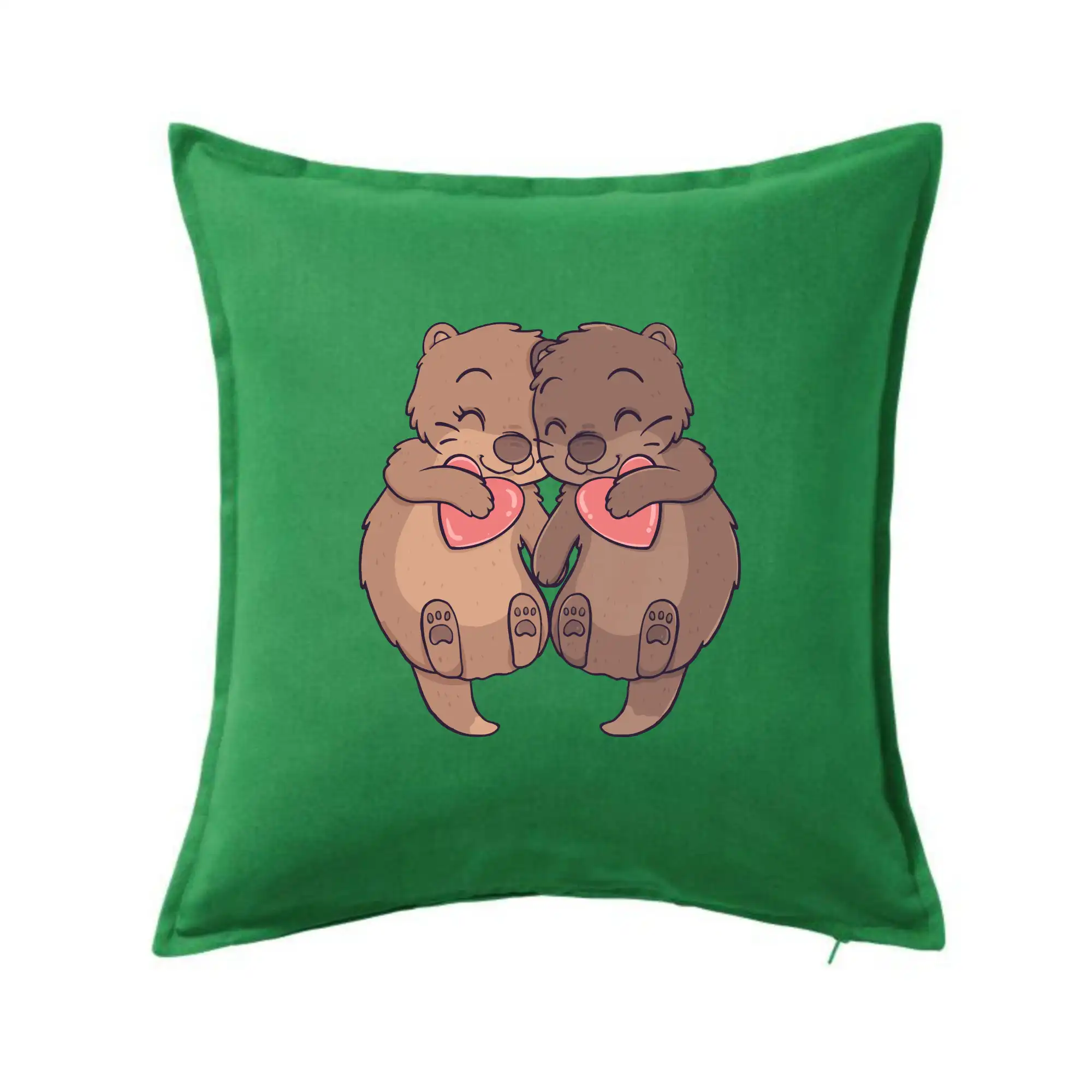 Tričká so zvieratami - Zamilované vydry - Vankúš 50x50