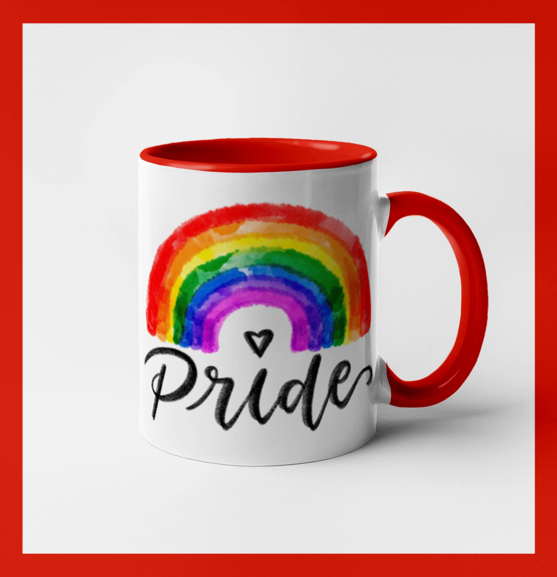 Tričká pre LGBT a Queer komunitu - Dúha pride kreslená - Hrnček 