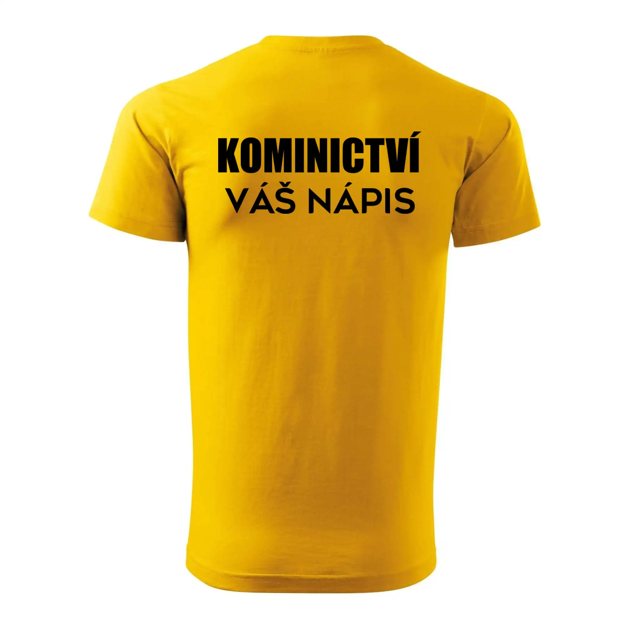 Kominík logo + nápis na zádech