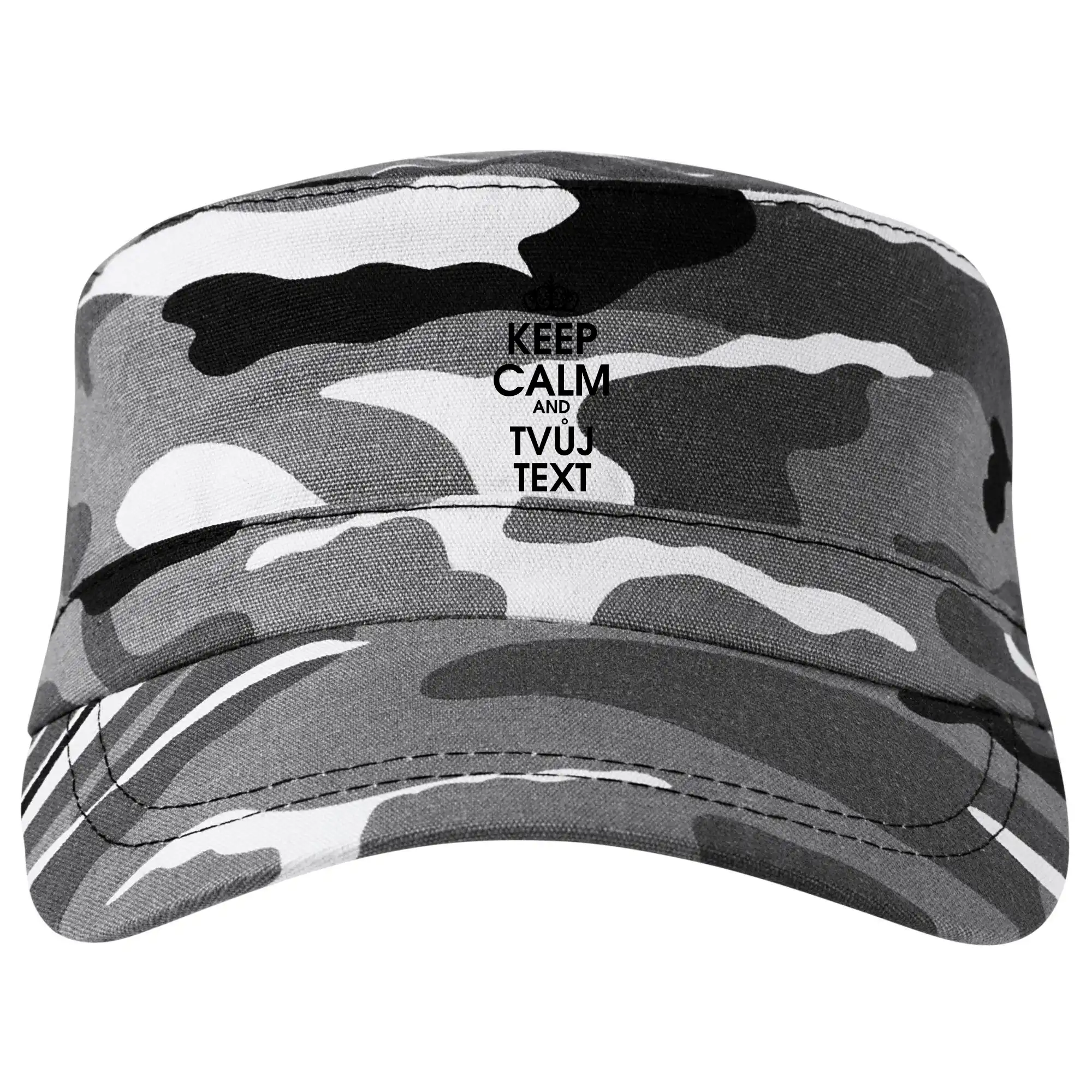 Tričká na párty - Keep calm - váš text - Šiltovka CAMO