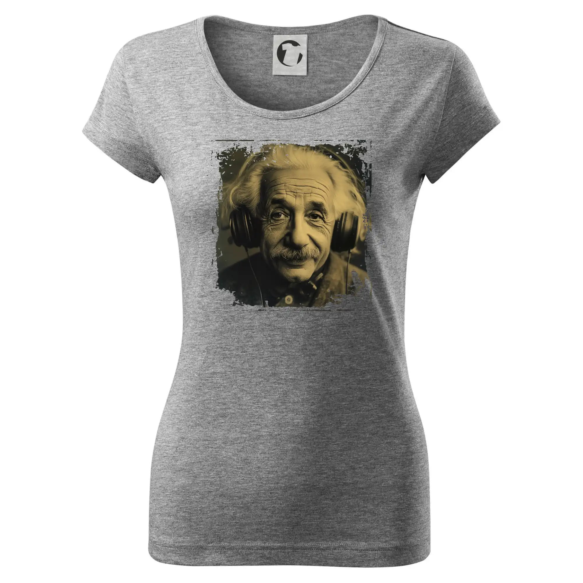 Albert se sluchátky