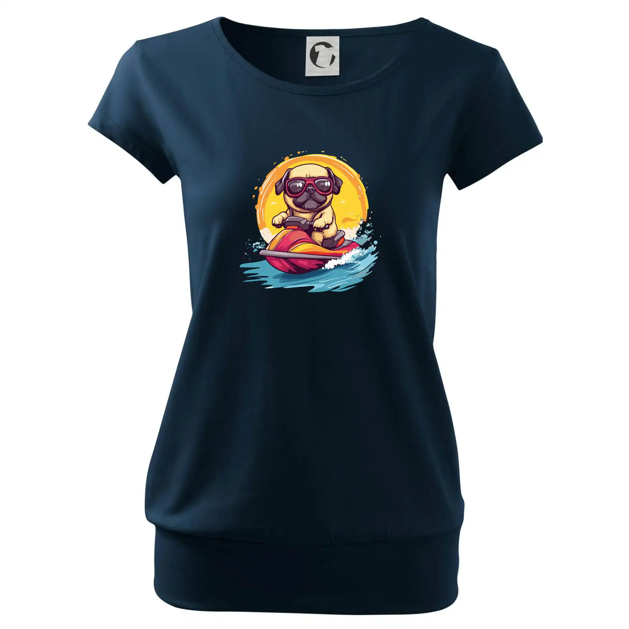 Mops na vodním skútru