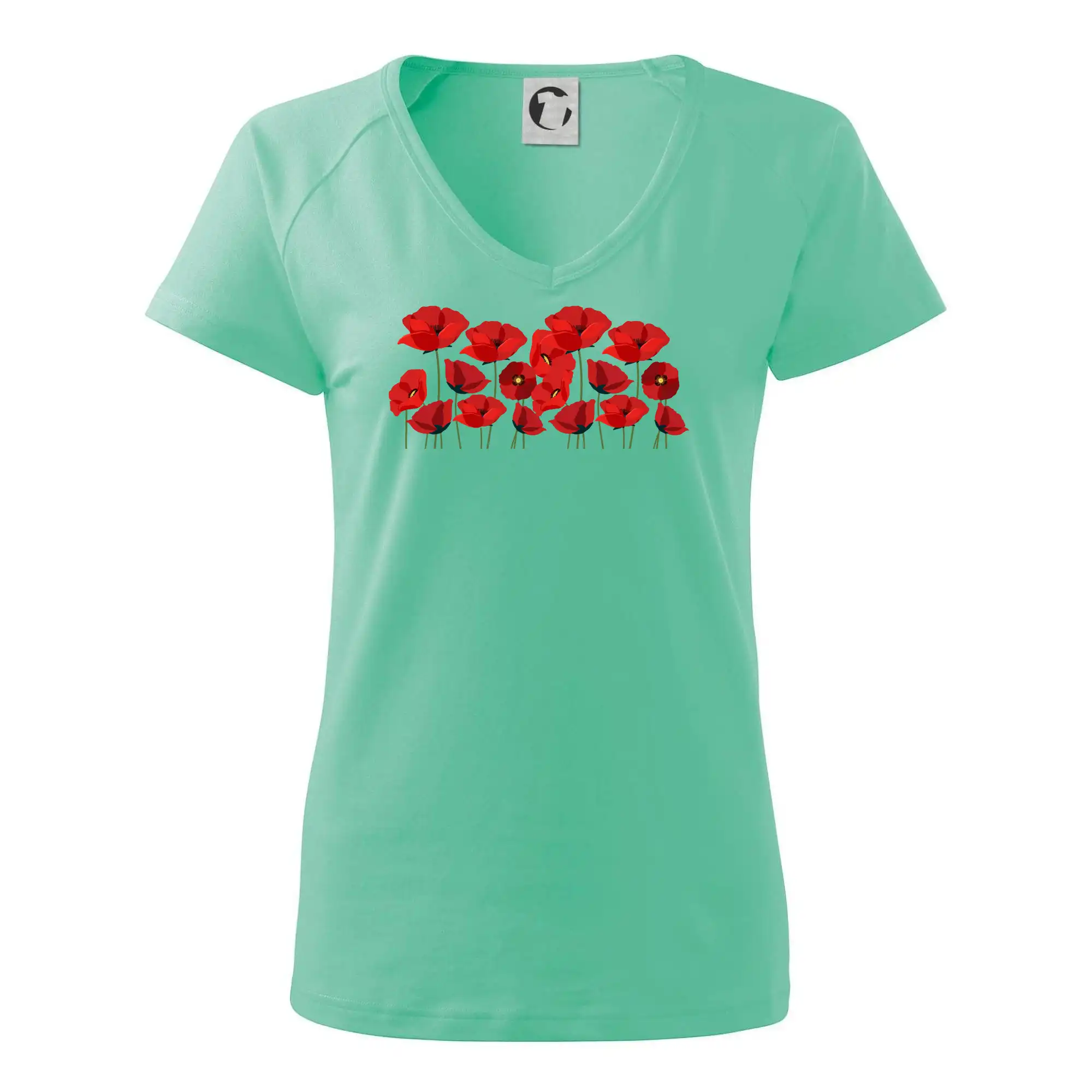 Vlčí mák v řadě