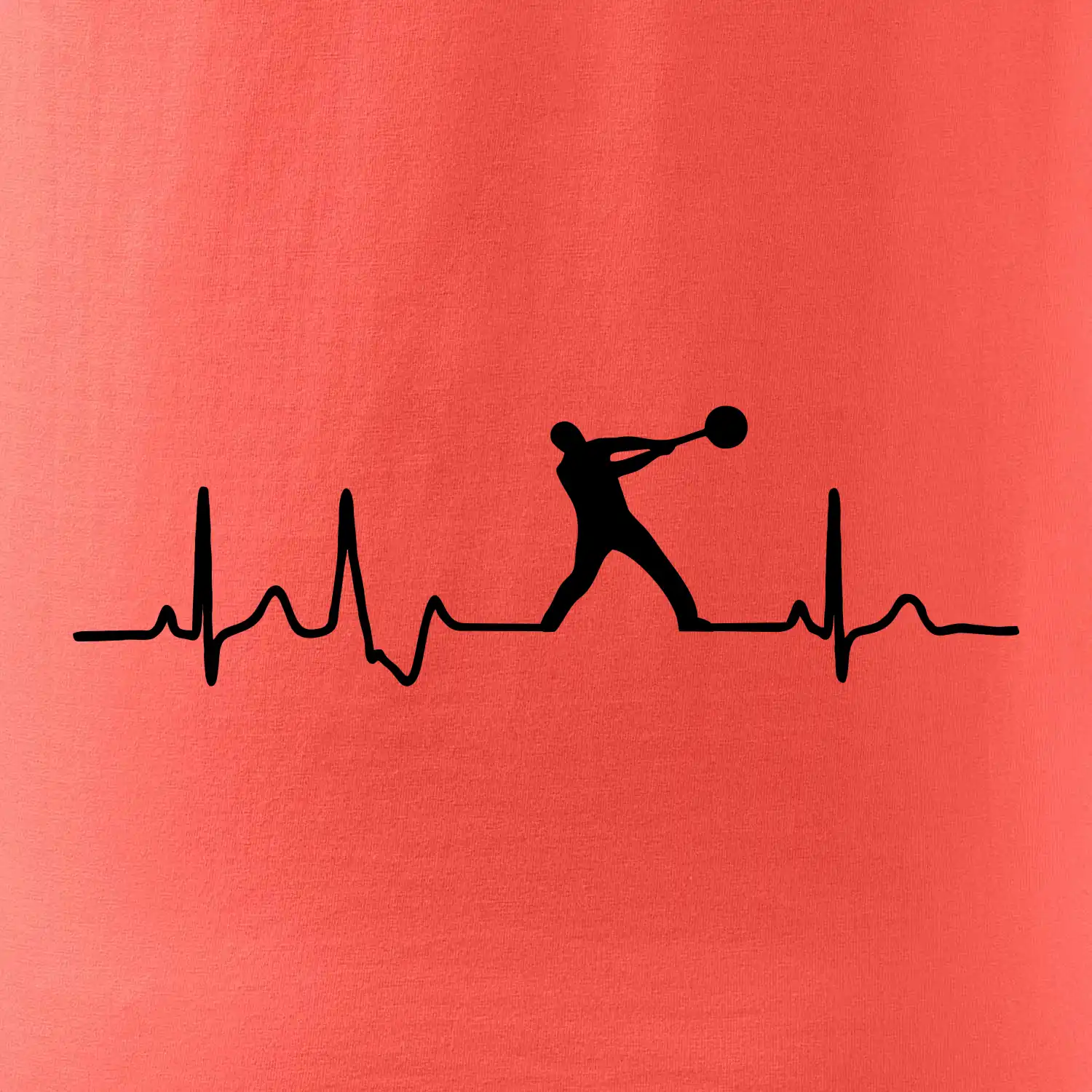 EKG hod kladivem muž
