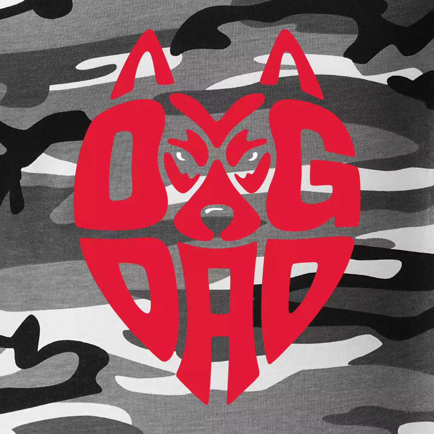 Dog dad nápis v hlavě