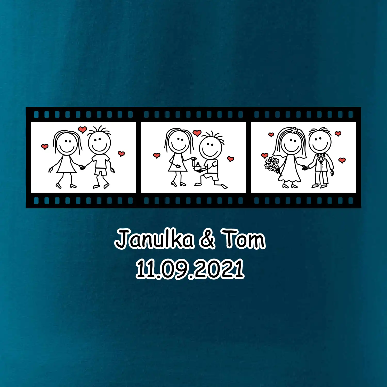 Svatební den - váš nápis (Hana-creative)