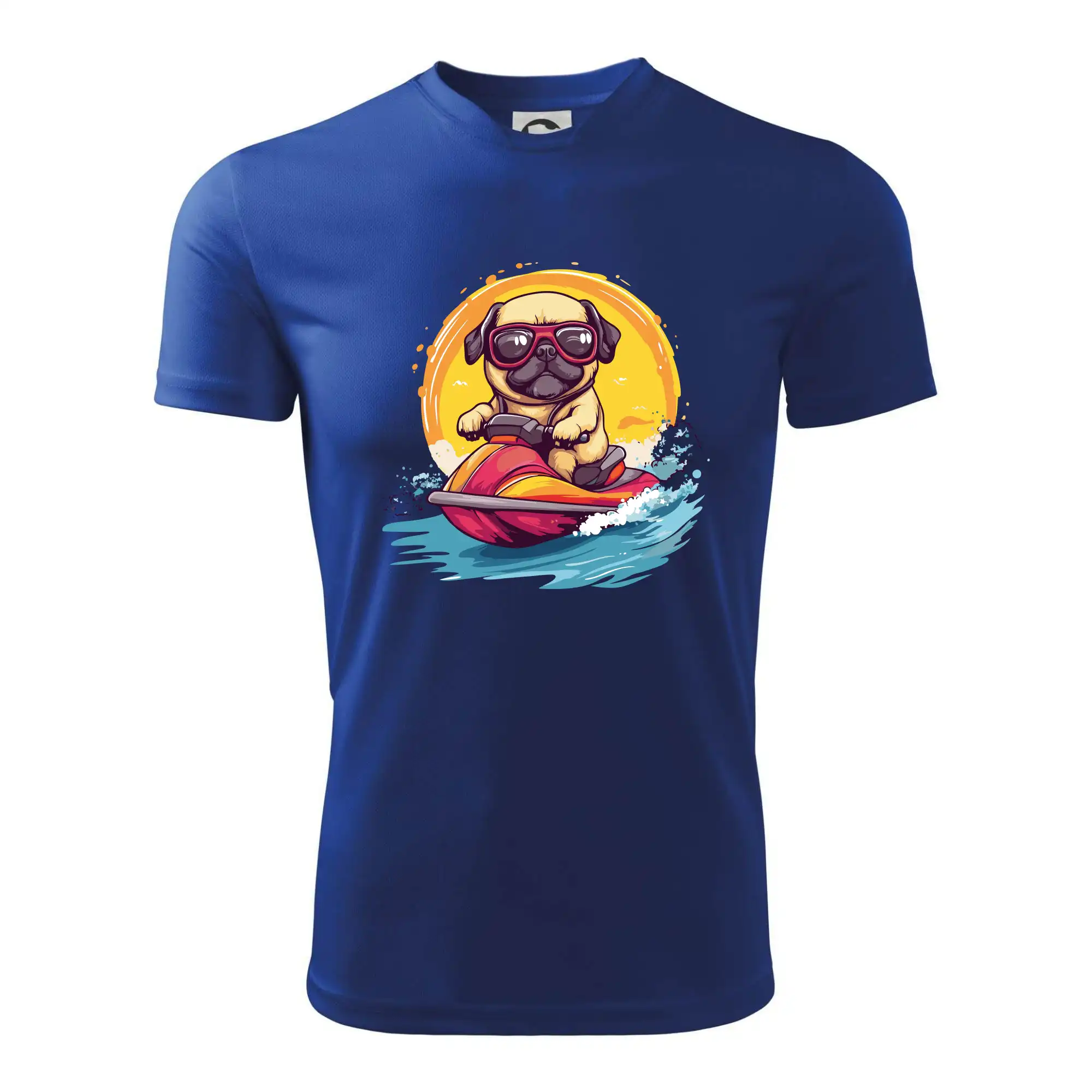 Mops na vodním skútru