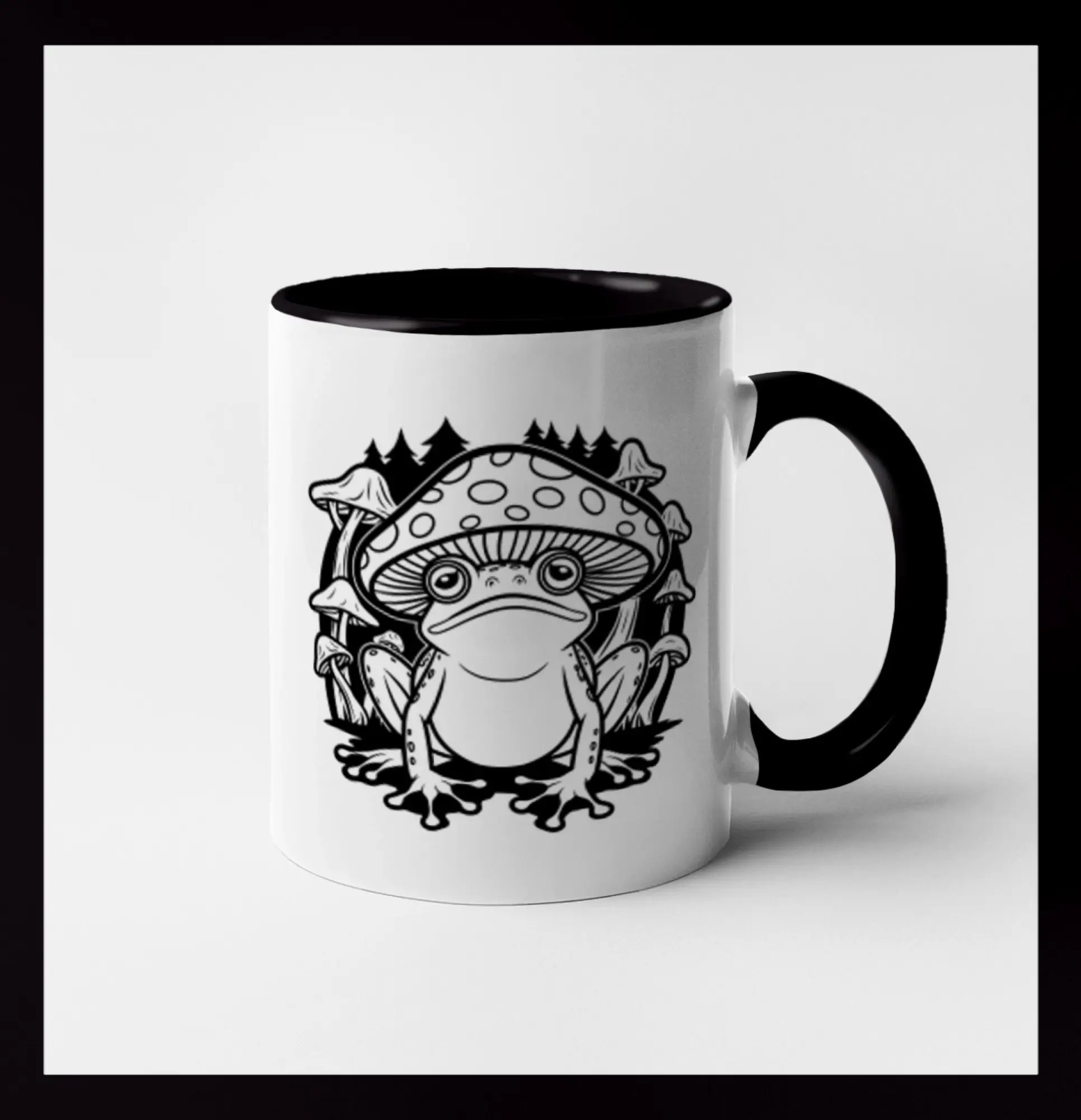 Goblincore čierna hubožaba