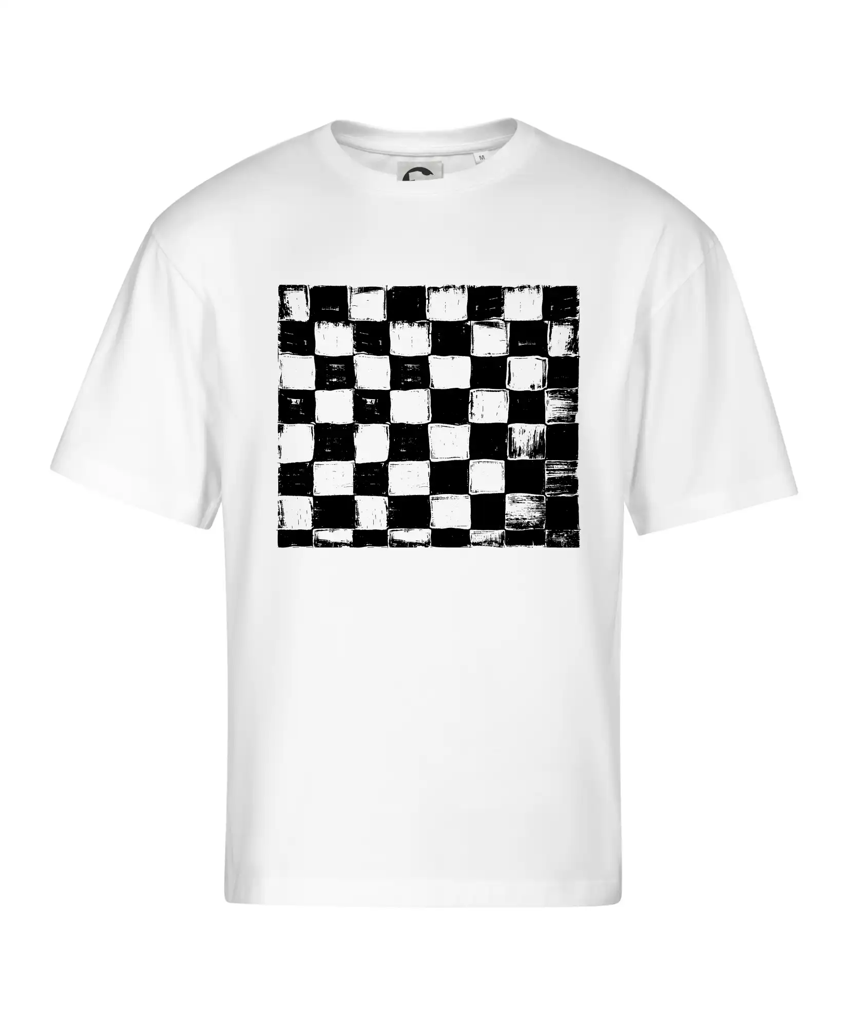 Tričká a mikiny so spoločenskými hrami  - Šachovnica čierna kreslená - Stage unisex - OVERSIZE