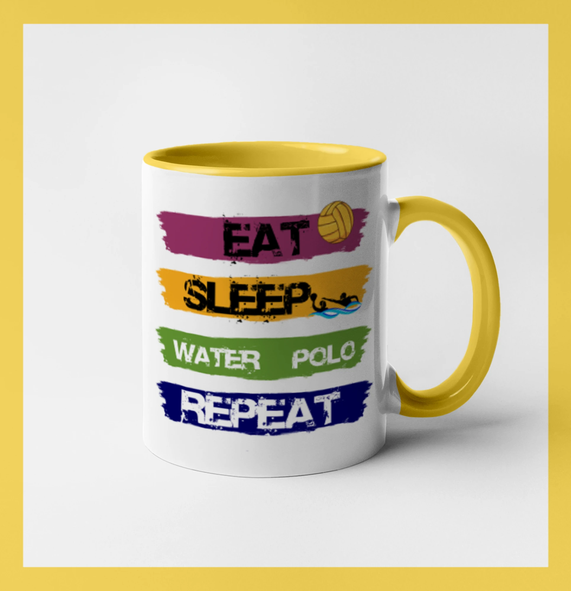 Tričká na polo - Eat sleep watter polo farebné - Hrnček 