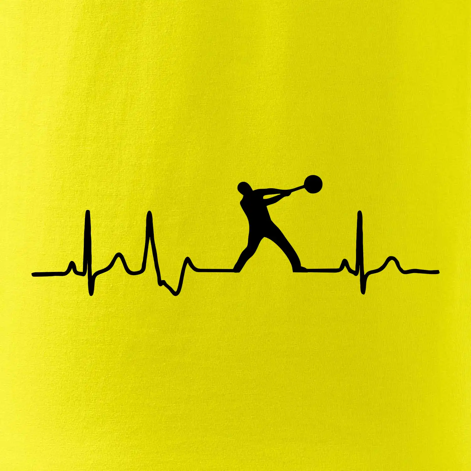 EKG hod kladivem muž