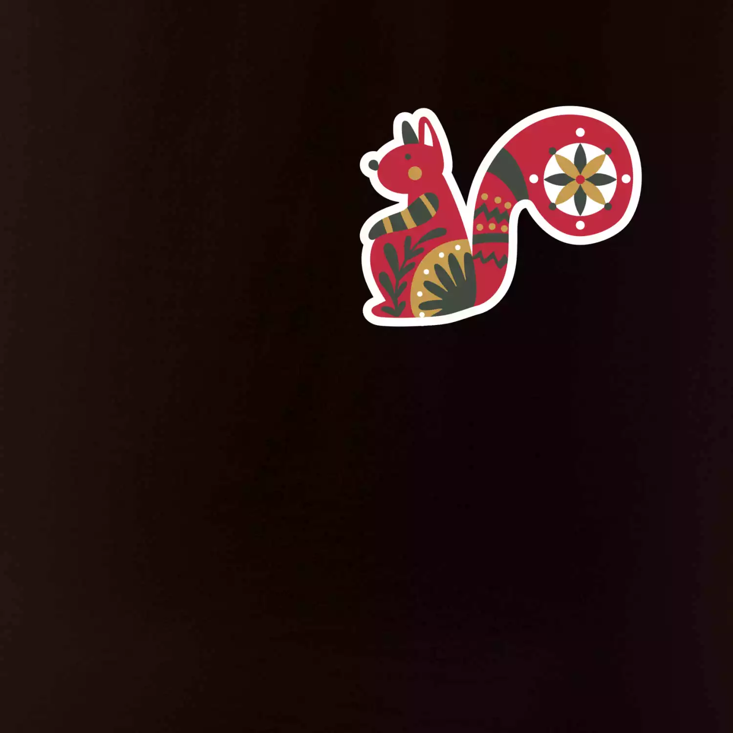 Folklor na prsu veverka