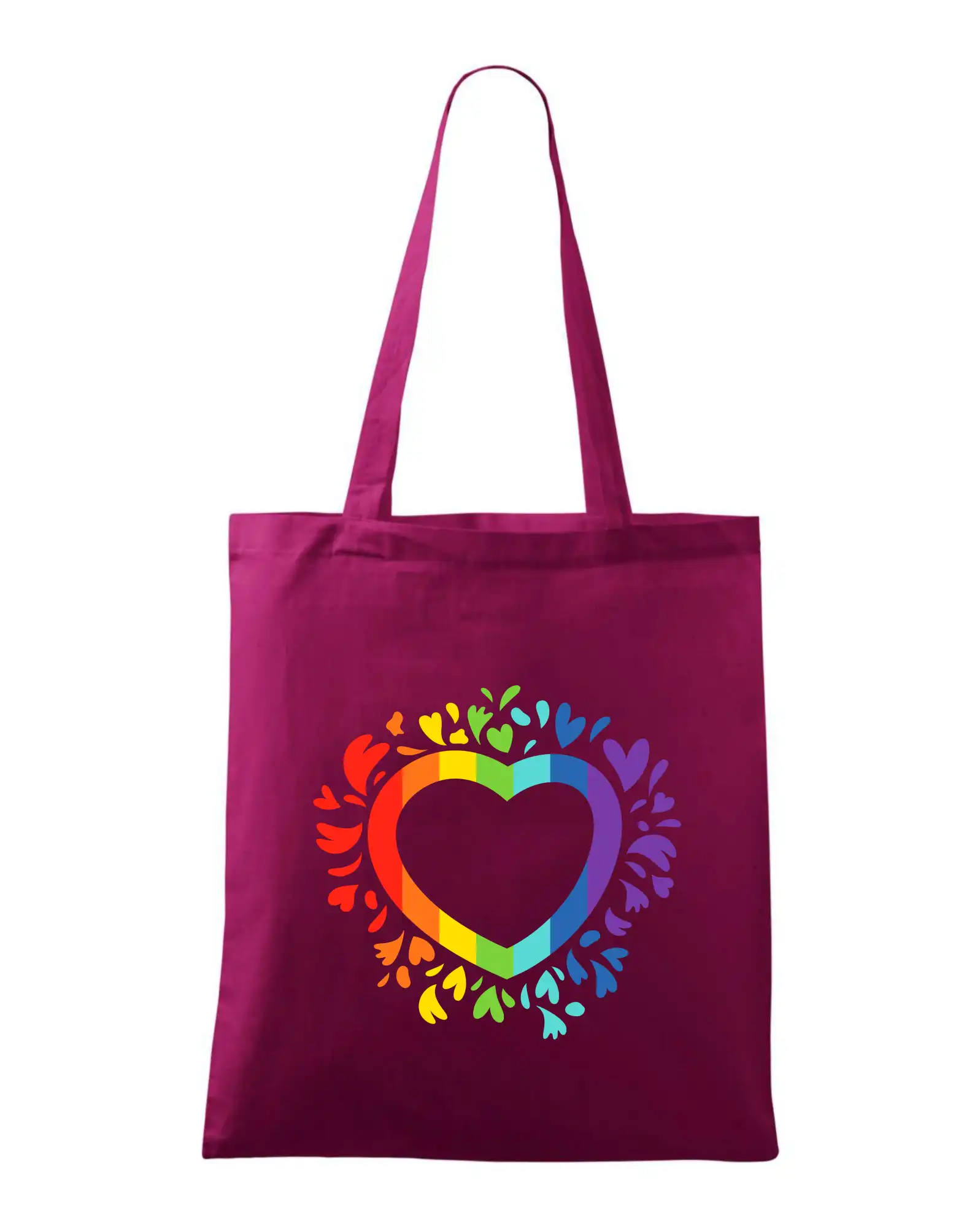 Tričká pre LGBT a Queer komunitu - Srdce pride kvety - Taška bavlnená