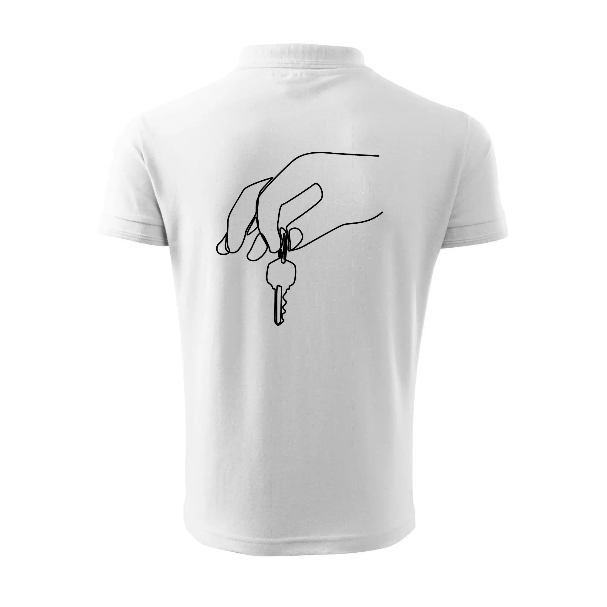 Klíče a ruka jedním tahem