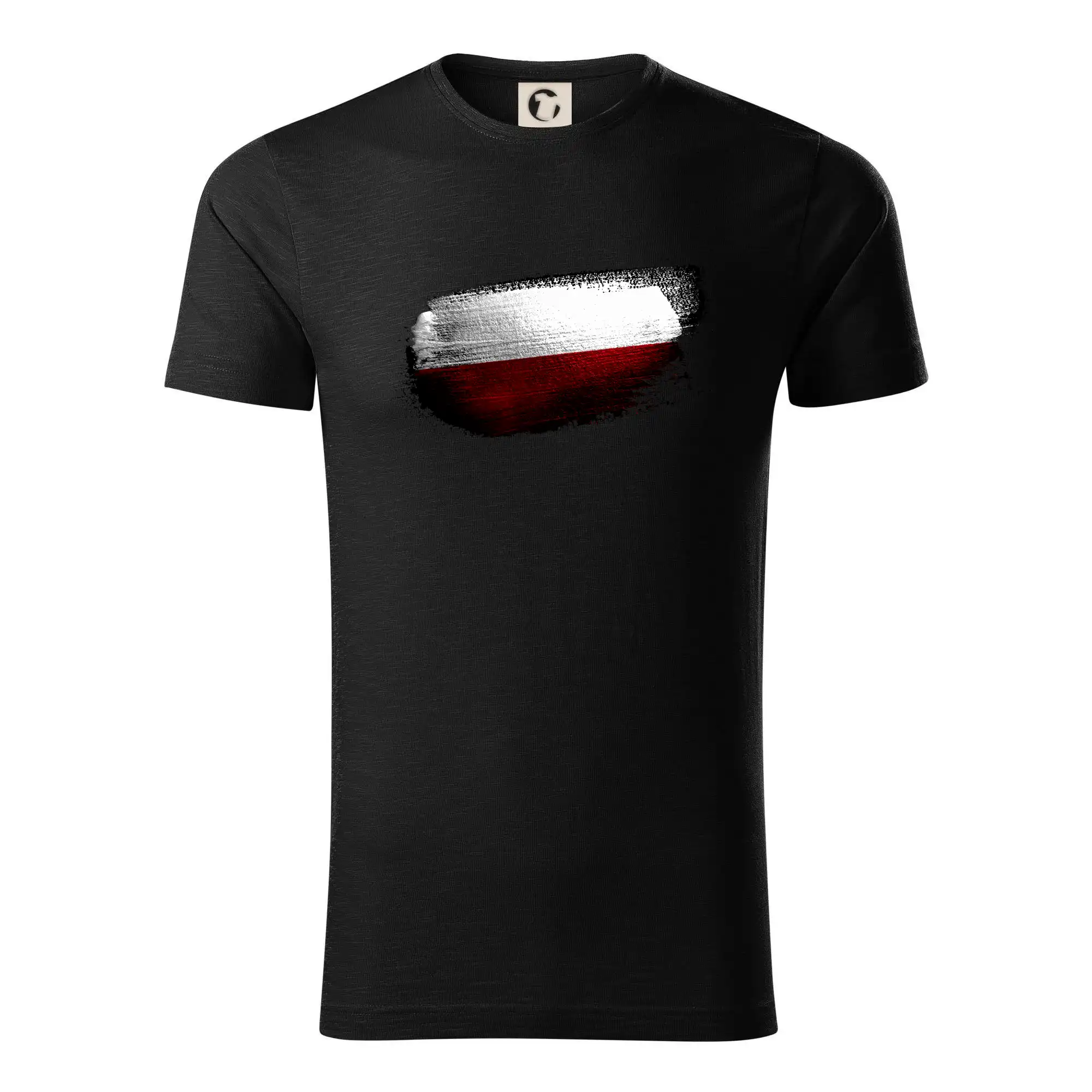 Ostatné mestá / miesta - Poľská vlajka ohryzaná - Tričko z organickej bavlny